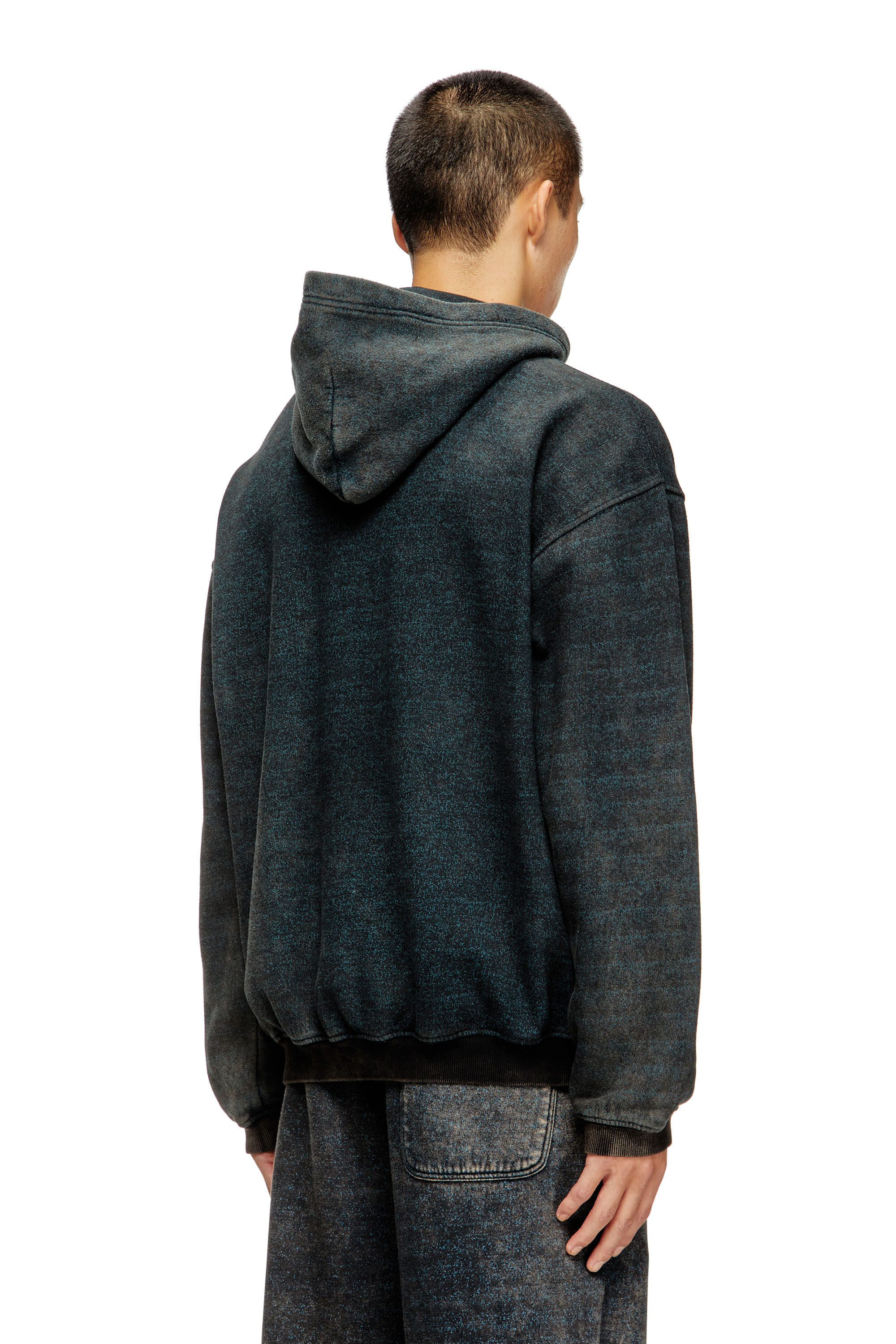Diesel - S-KAI, Sweat à capuche en coton avec poche kangourou Homme in Polychrome - 4
