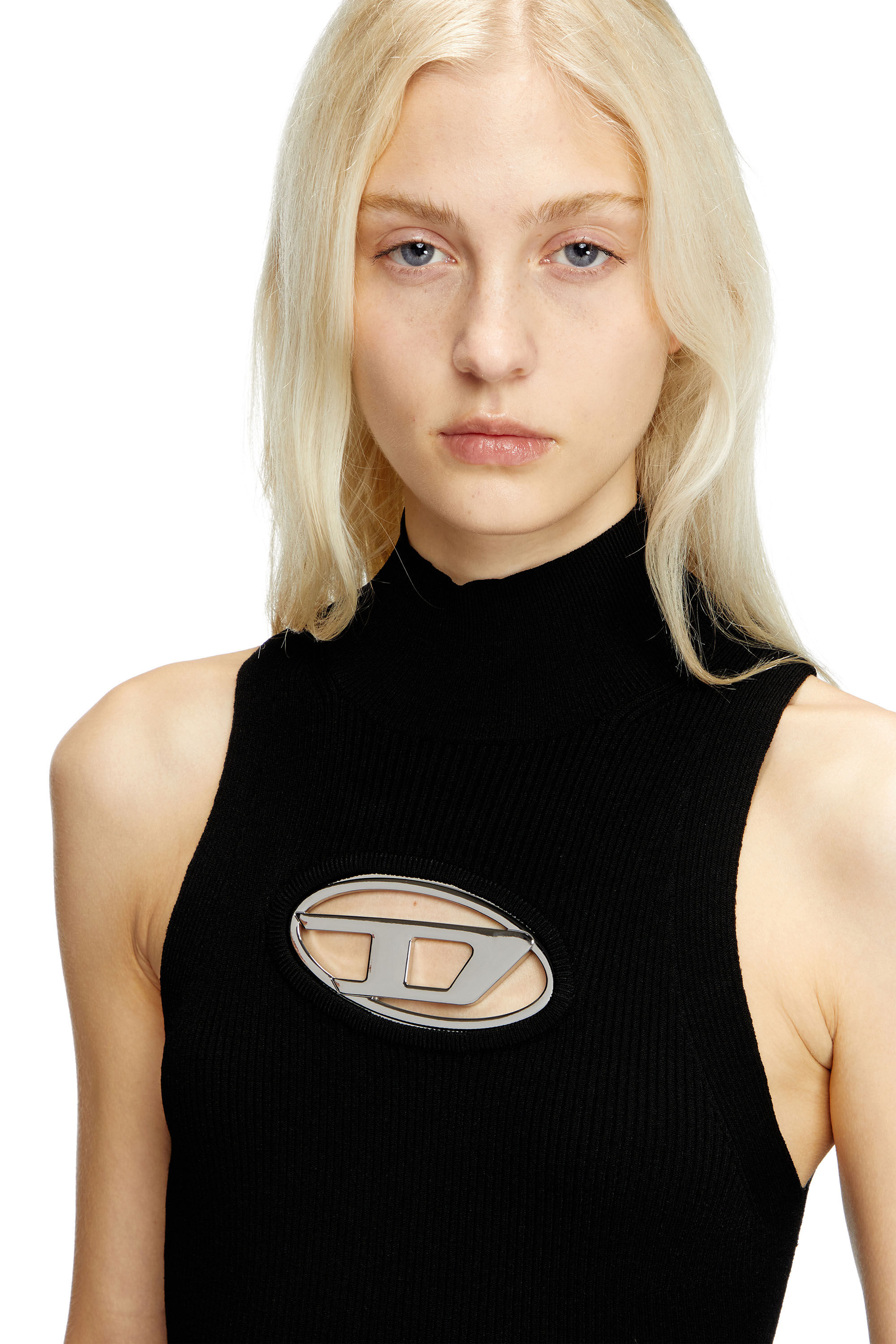 Diesel - M-ONERVA, Mini robe cut-out avec plaque &agrave; logo Femme in Polychrome - 5