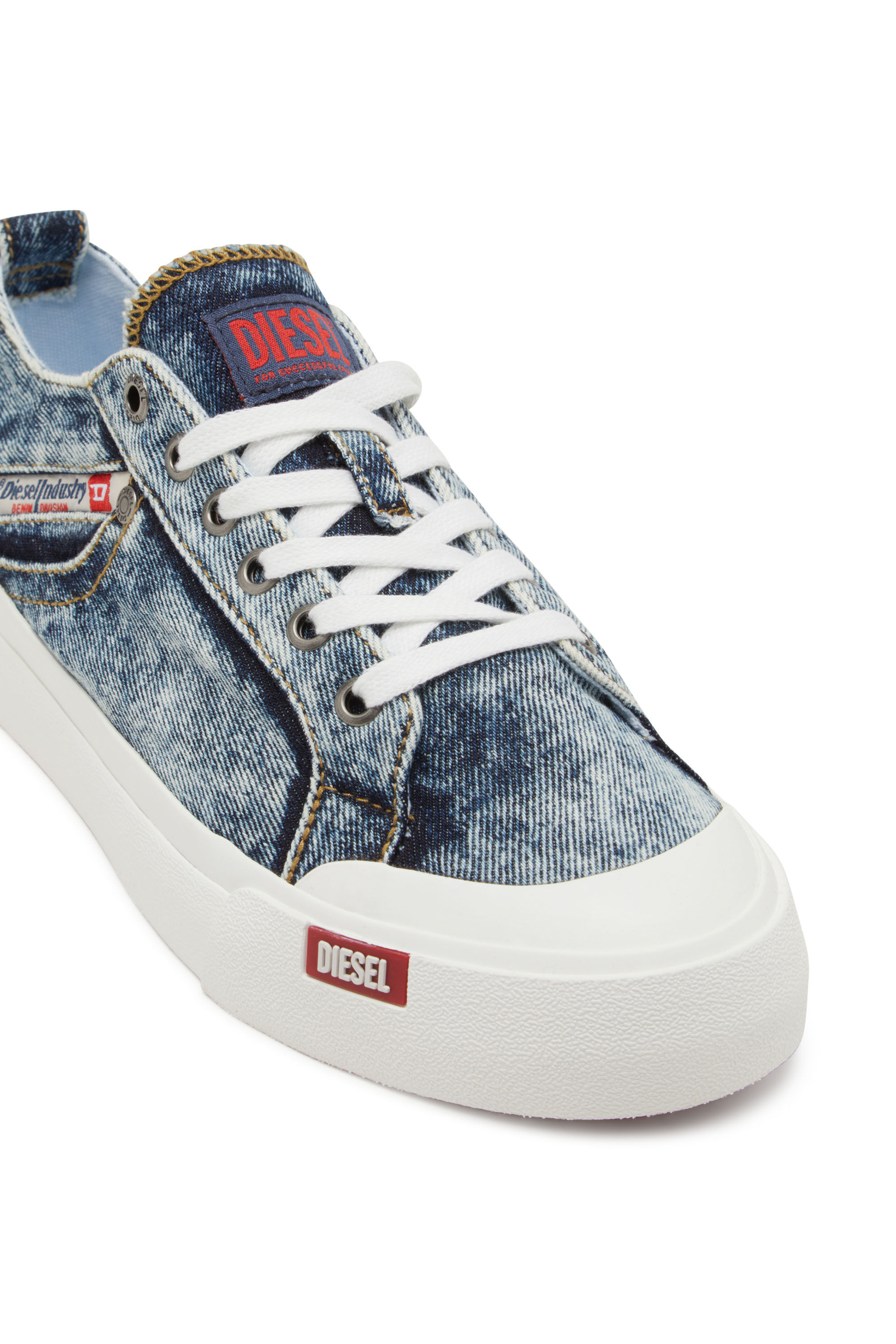 Diesel - S-ATHOS NMD LOW, S-Athos-Sneakers en denim avec détail de poche Homme in Bleu - 5