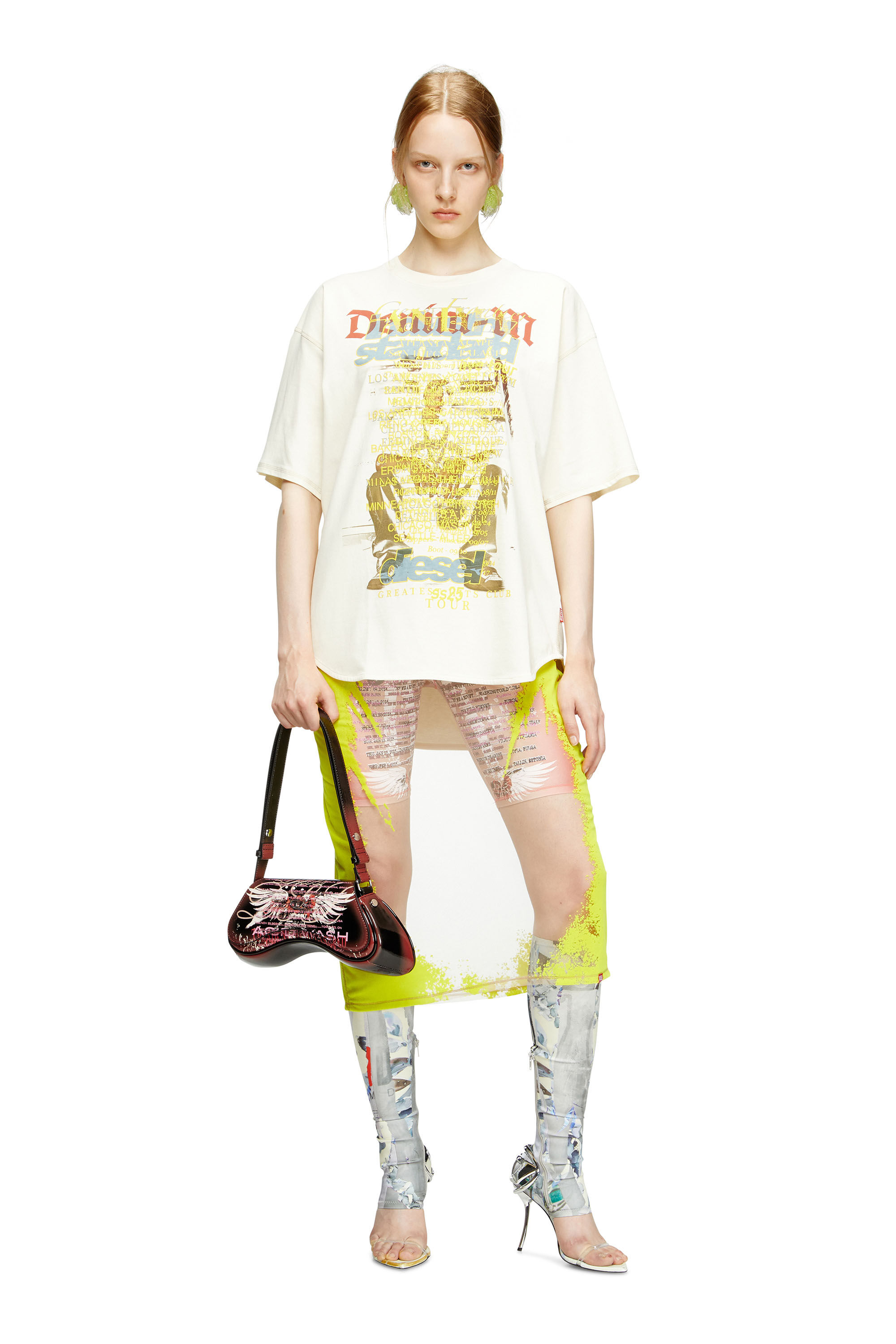 Diesel - T-BIX-AA, T-shirt avec imprimé paroles Mixte in Blanc - 7