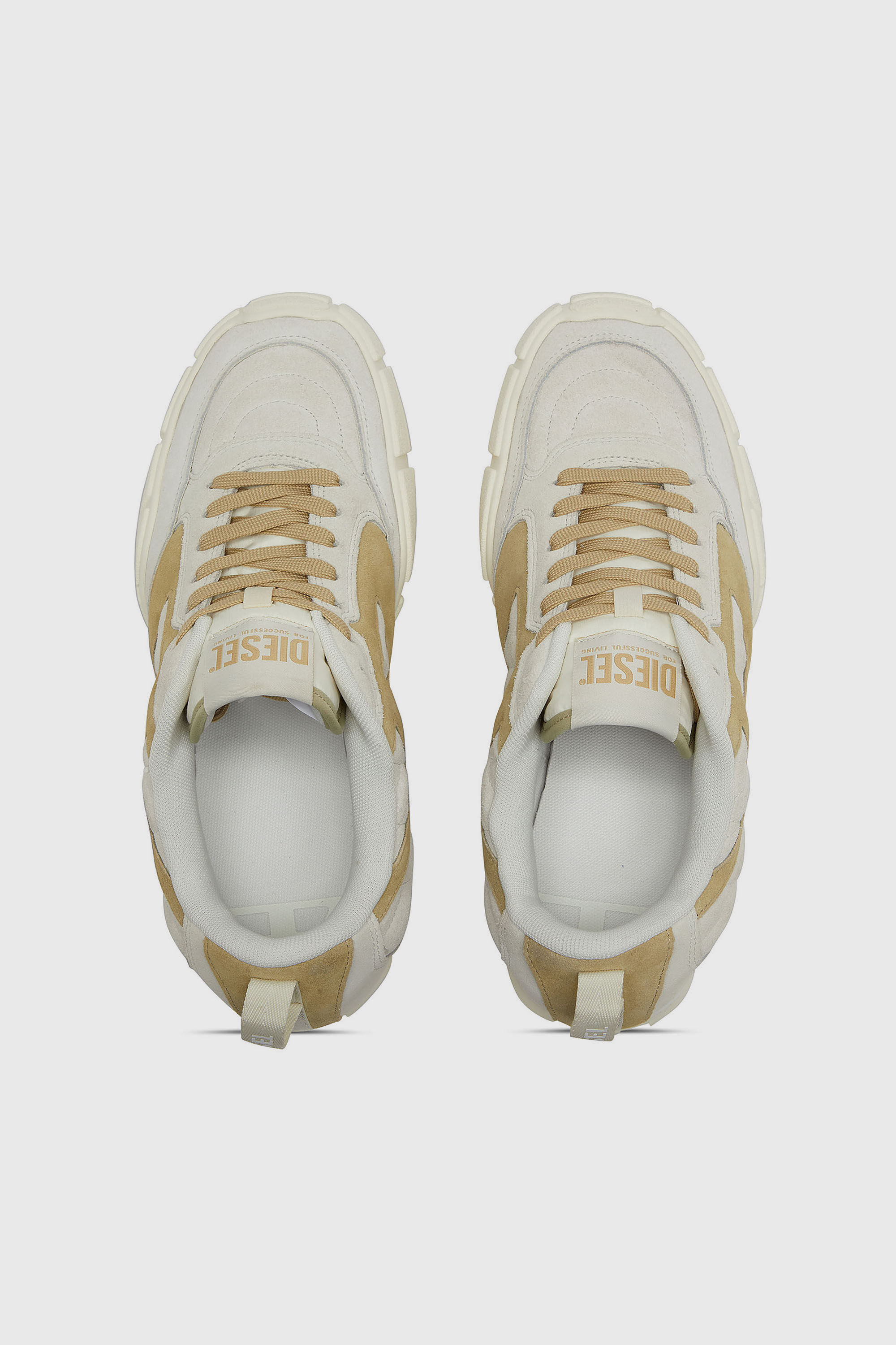 Diesel - S-PAGODHA LOW W, S-Pagodha-Baskets en daim matelass&eacute;es Femme in Blanc - 4