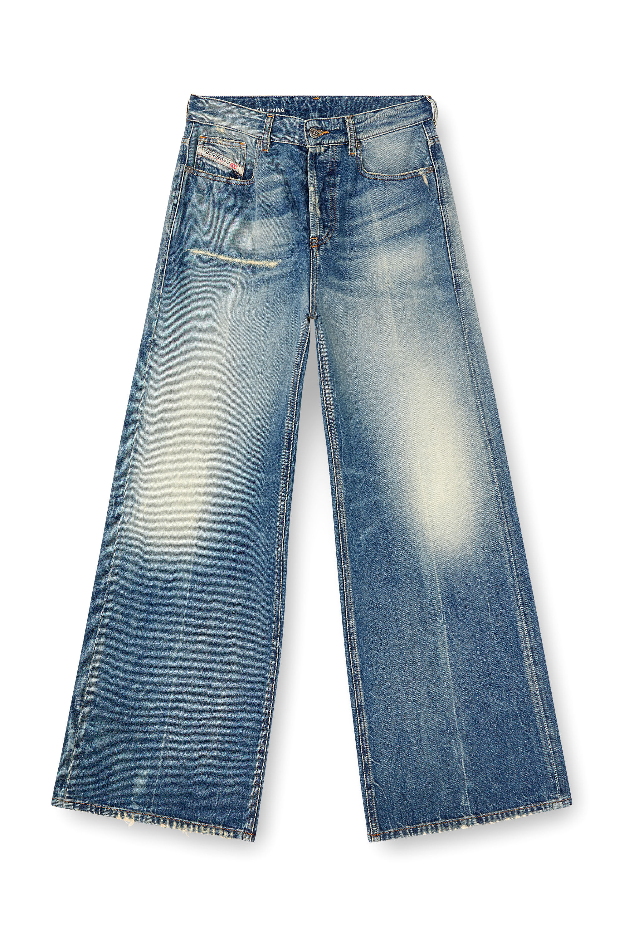 Diesel - Relaxed Jeans 1996 D-Sire 09L47 Femme, Bleu moyen - Image 2