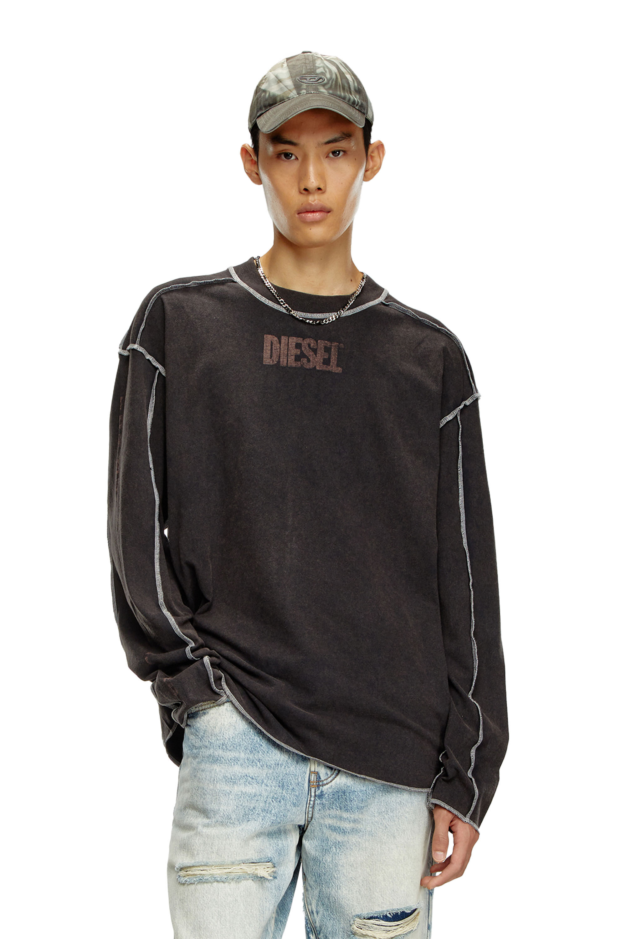 Diesel - T-CRAOR-LS, Dark grey - Image 3