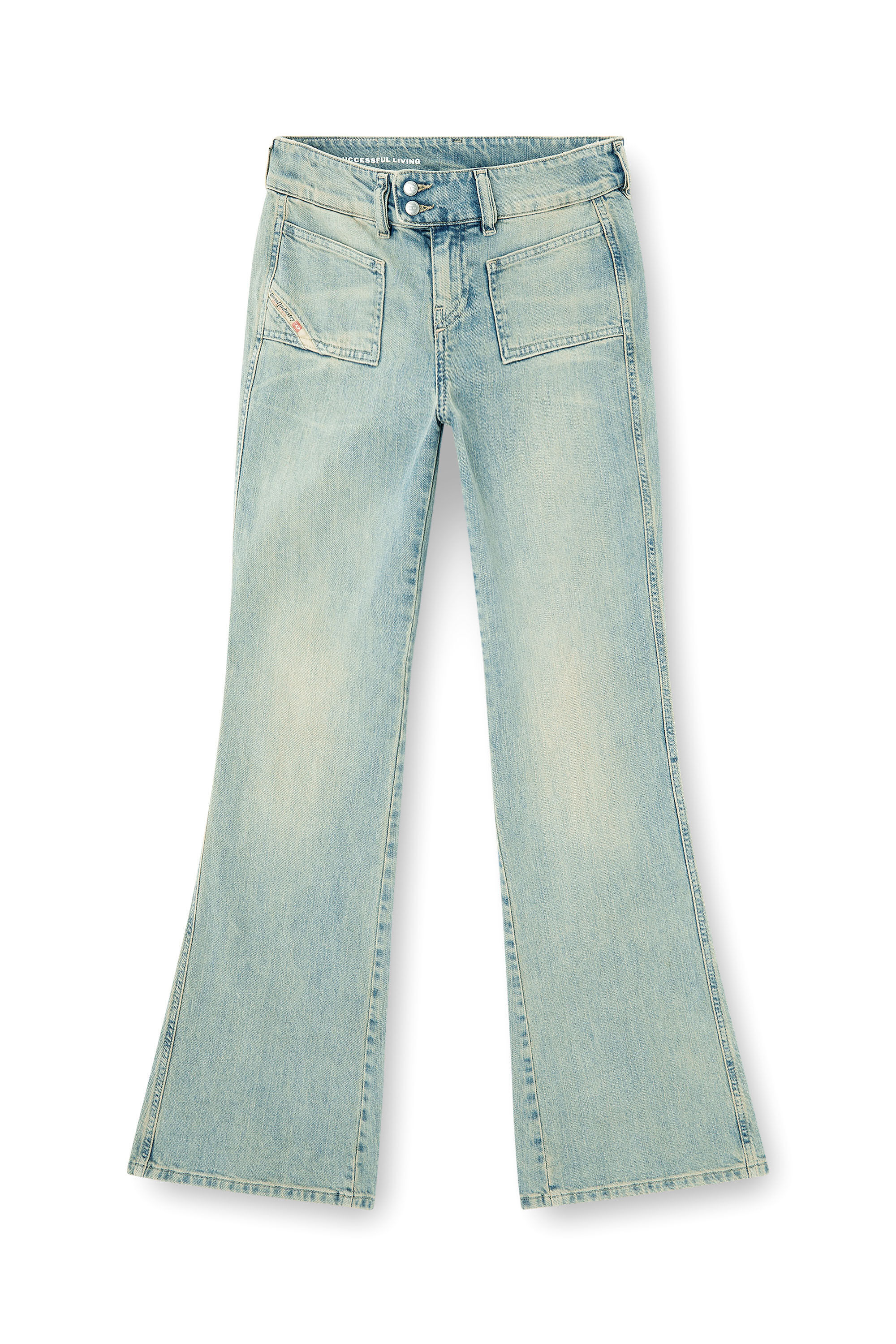Diesel - Bootcut Jeans D-Hush 09N33 Femme, Bleu moyen - Image 6
