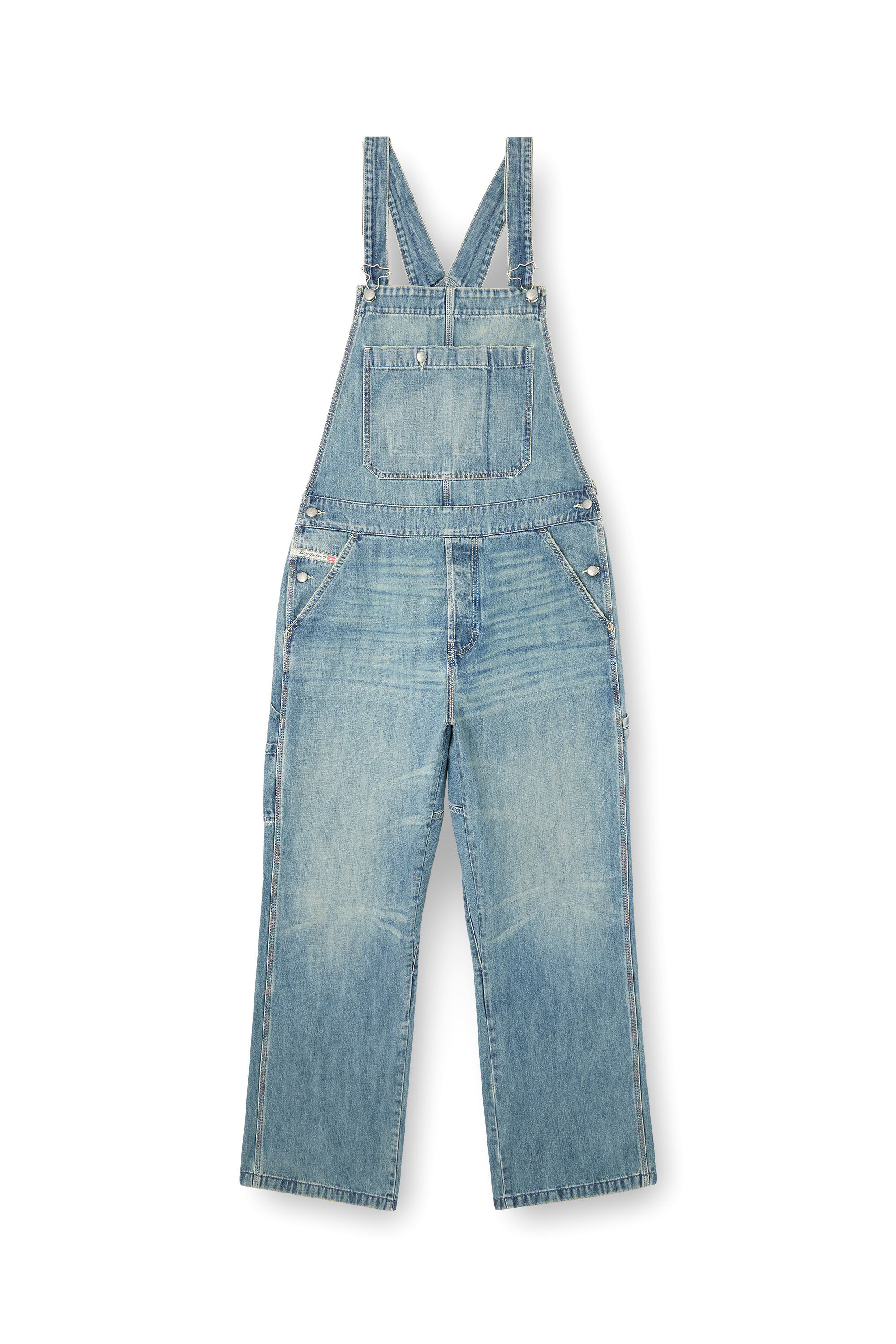 Diesel - D-FRAMU-U, Salopettes en denim de style utilitaire Mixte in Bleu - 2