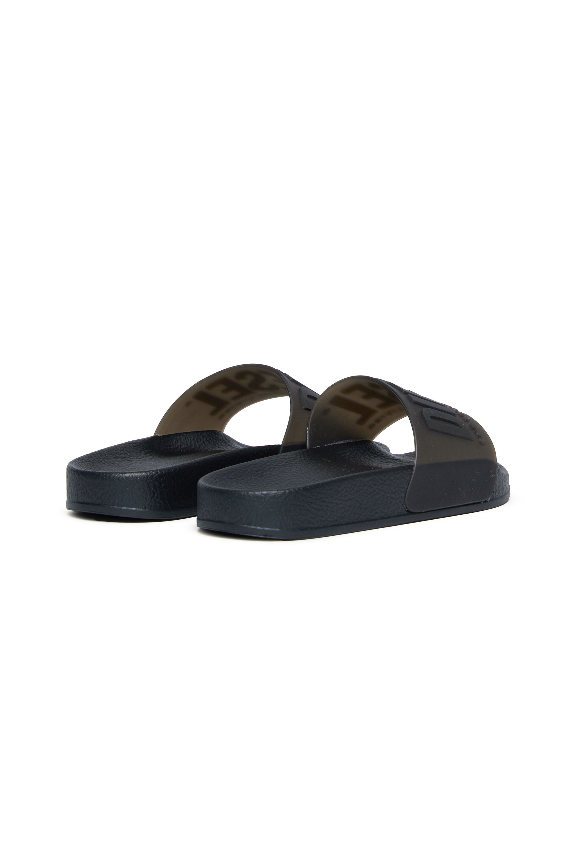 Diesel - SA-MAYEMI CC, Claquettes de piscine en caoutchouc semi-transparentes Mixte in Noir - 3