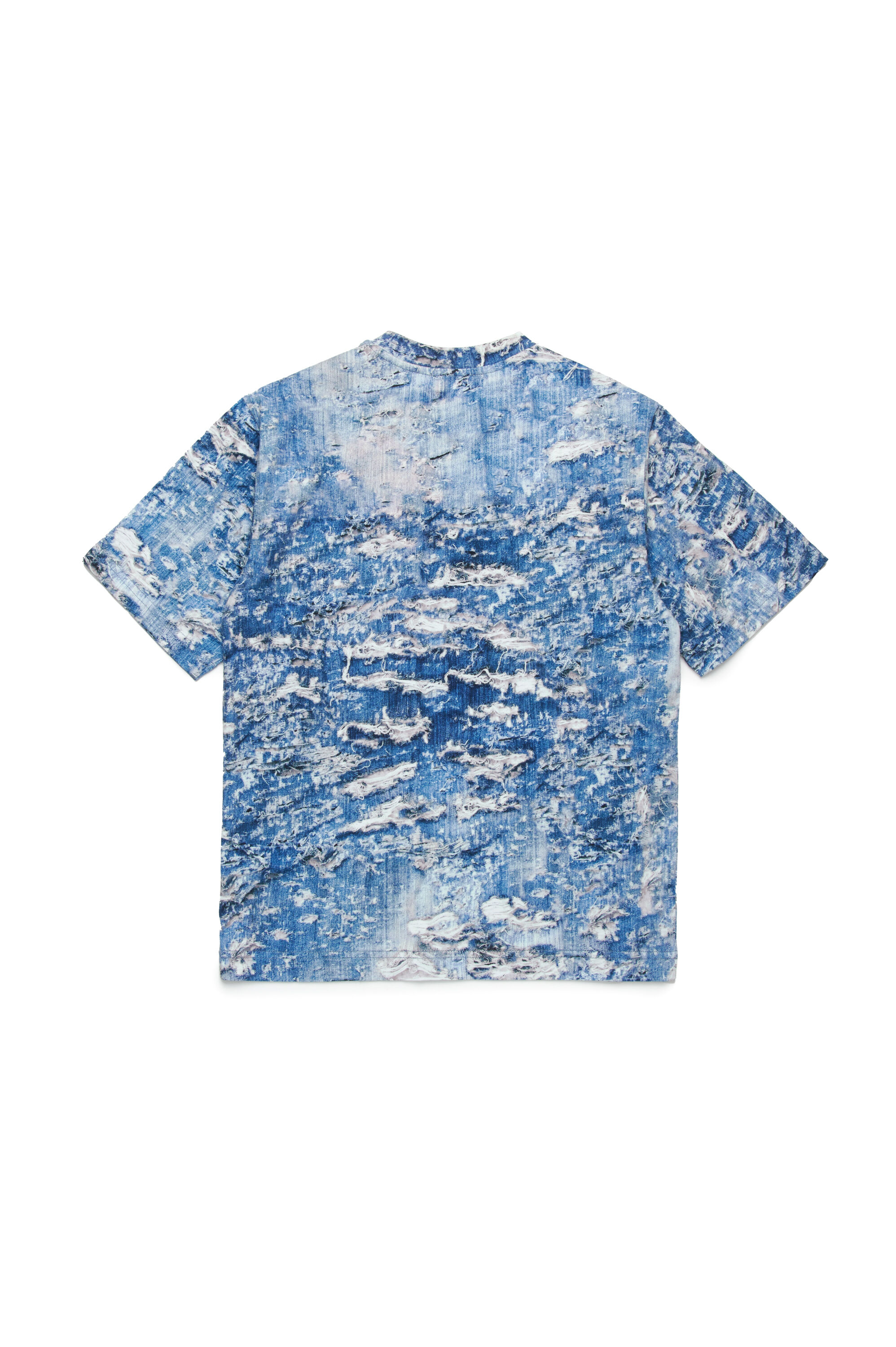 Diesel - TARSTON OVER, T-shirt avec Tiger Breaks trompe l'œil Homme in Bleu - 2