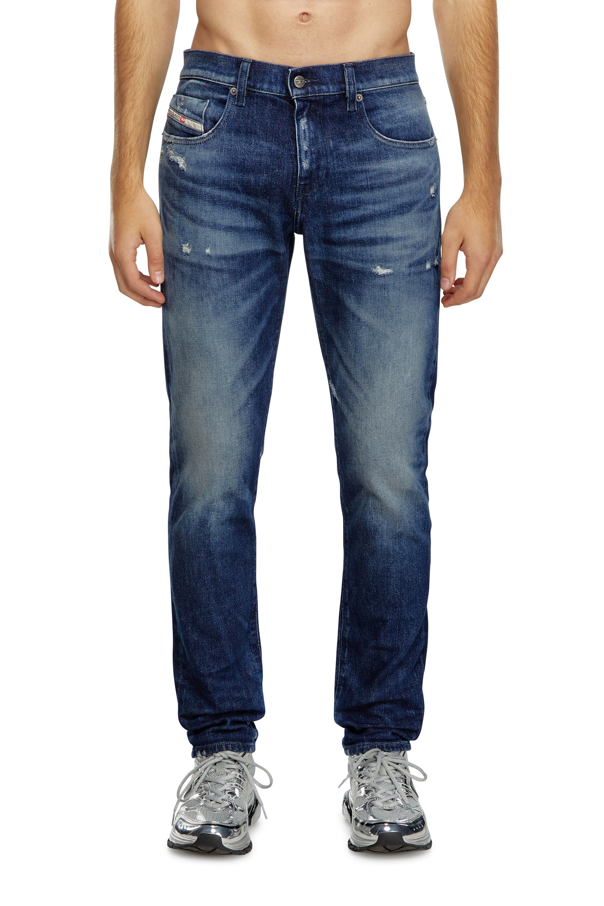 Diesel - Homme Slim Jeans 2019 D-Strukt 09J56, Bleu Foncé - Image 3