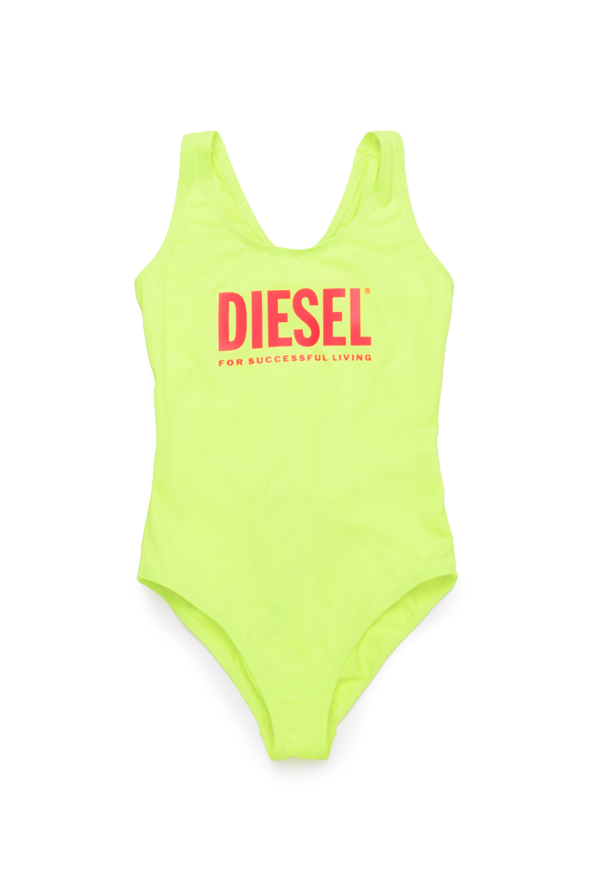 Diesel - MIATIS, Maillot de bain dos nu avec logo imprimé Femme in Jaune - 1