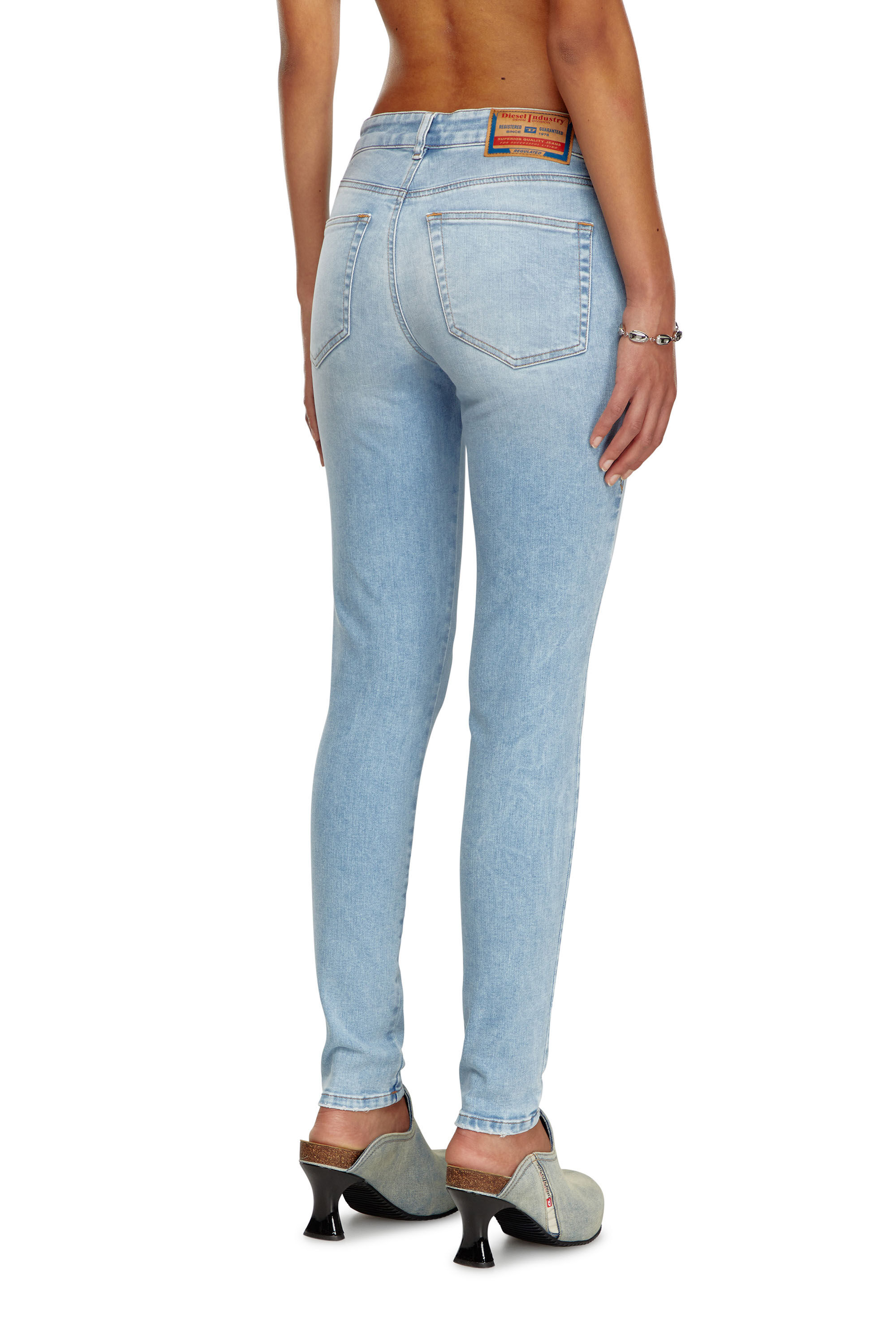 Diesel - Femme Super skinny Jeans 2017 Slandy 09J13, Bleu Clair - Image 4