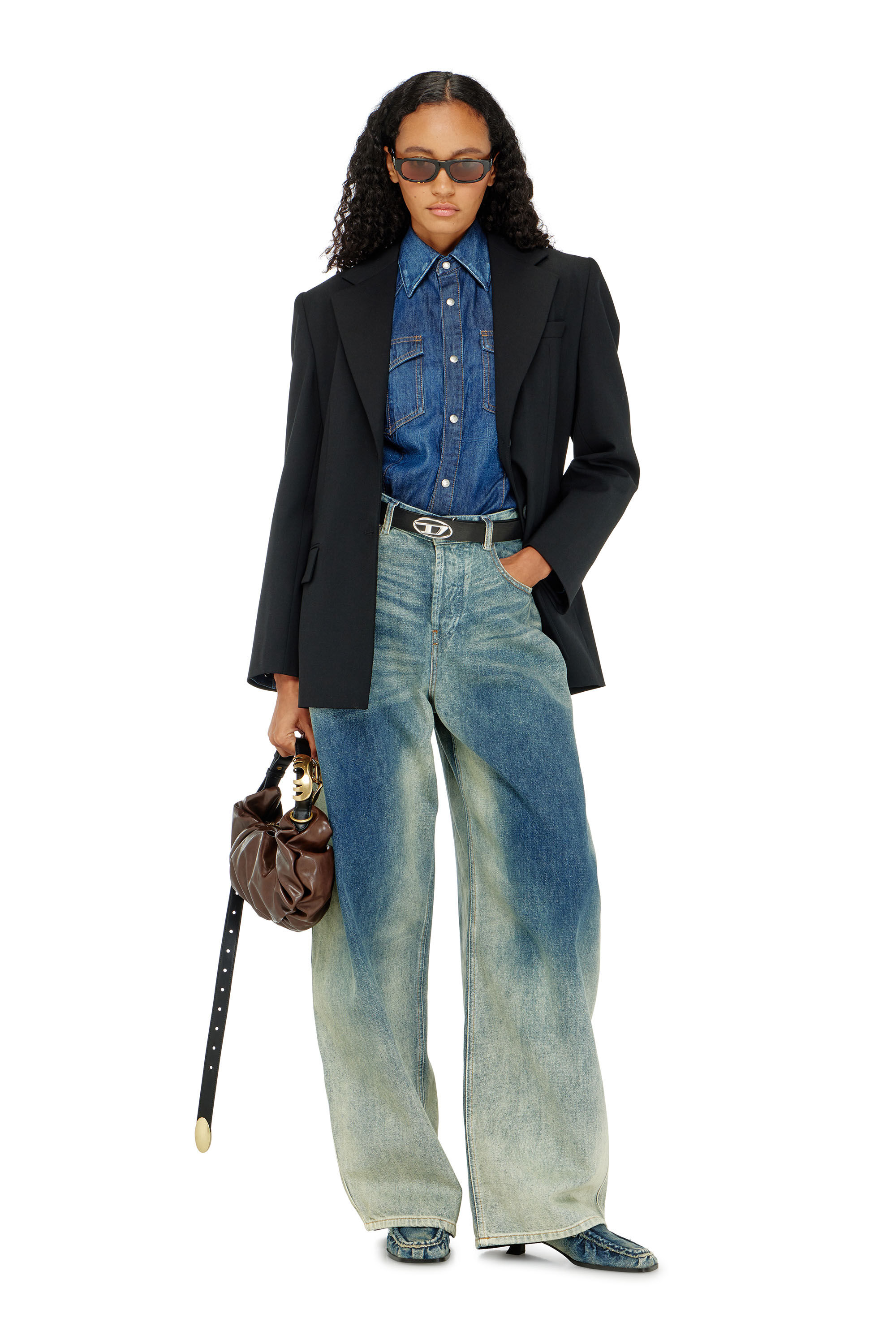 Diesel - G-KESS-R1, Blazer en m&eacute;lange de laine Femme in Noir - 1