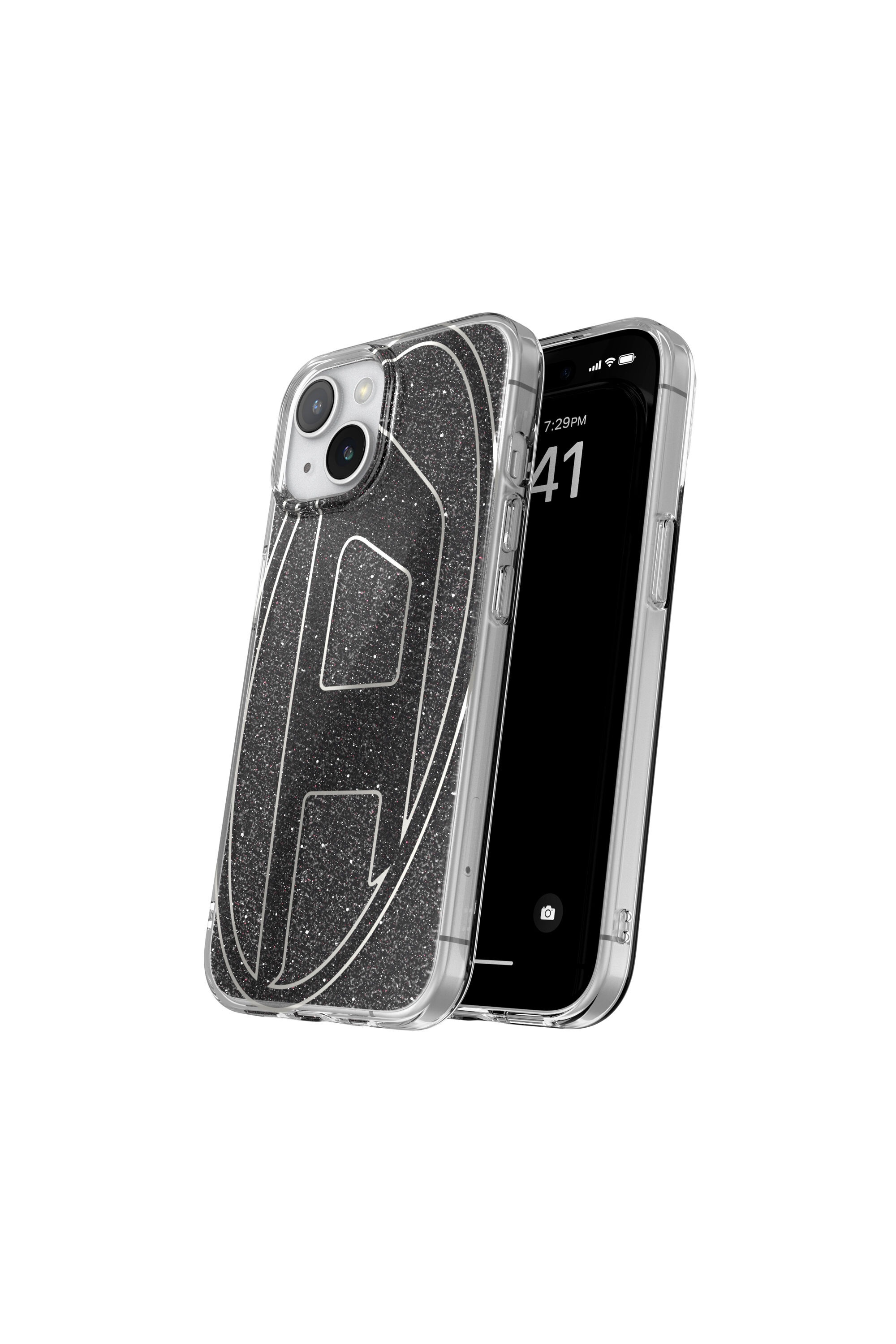 Diesel - 60023 AOP CASE, Coque glitter pur iP 15 Mixte in Noir - 3