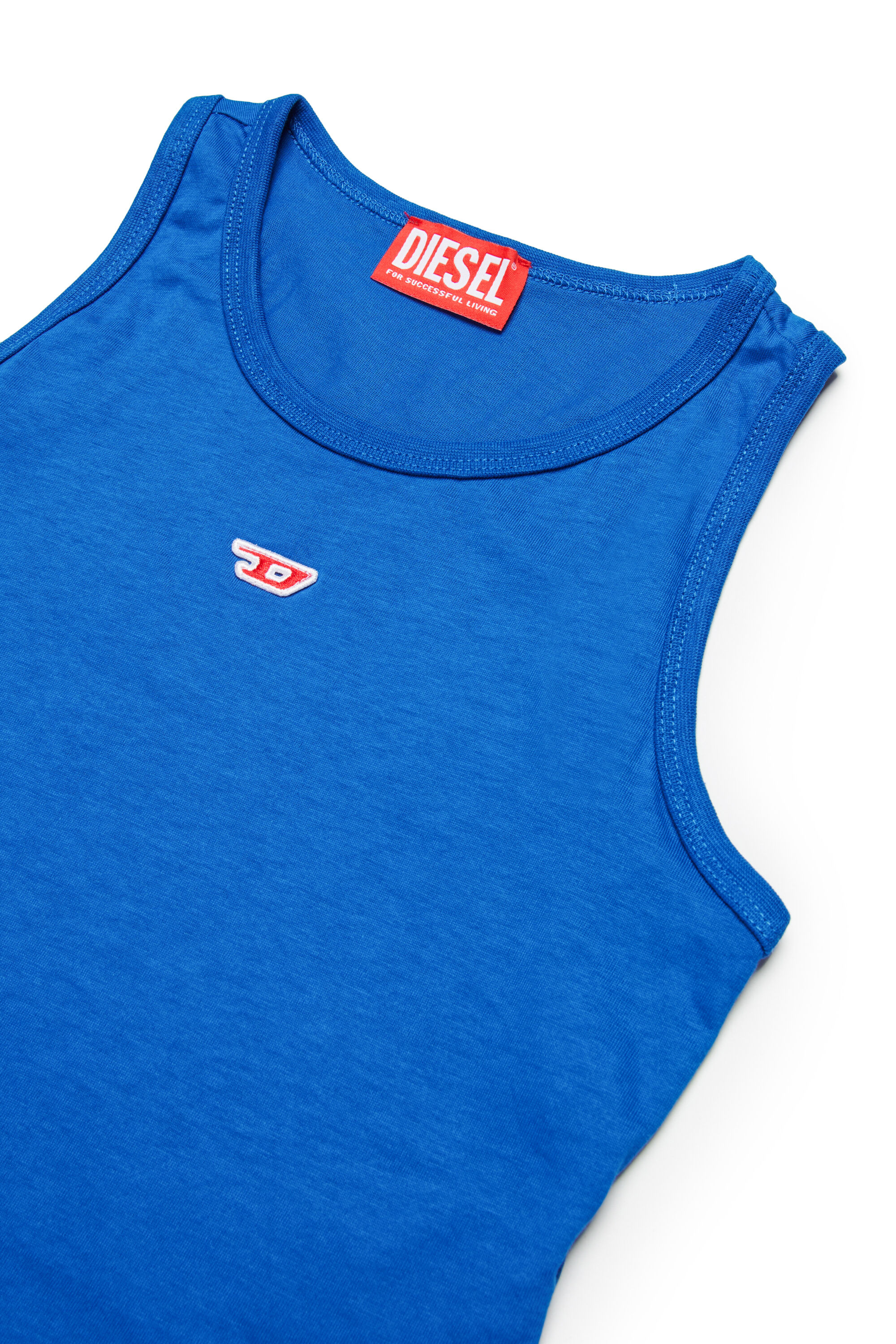 Diesel - TASPYRD, Débardeur avec empiècement logo D Femme in Bleu - 3