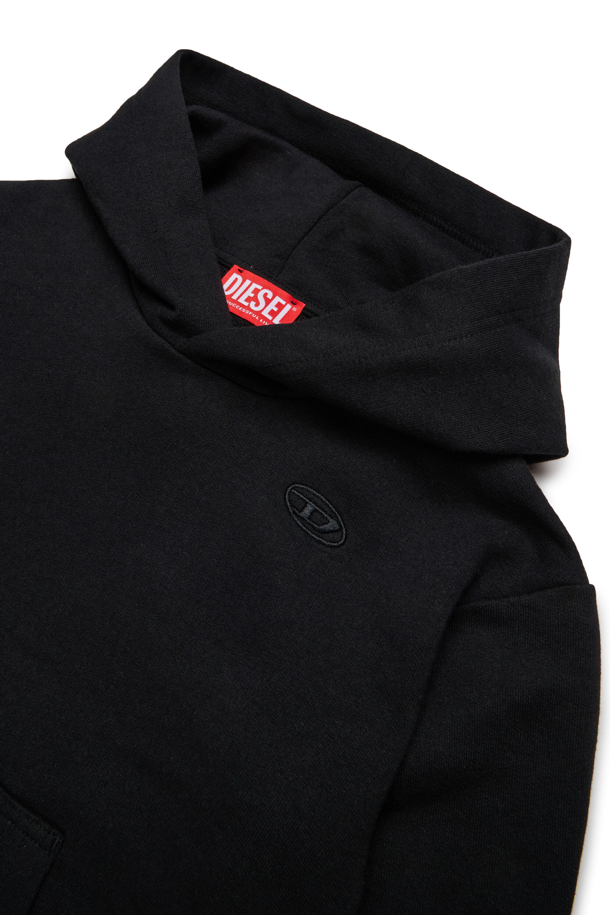 Diesel - SMACSHOODMEGOVALD OVER, Sweat-shirt à capuche avec mega broderie Oval D Homme in Noir - 3