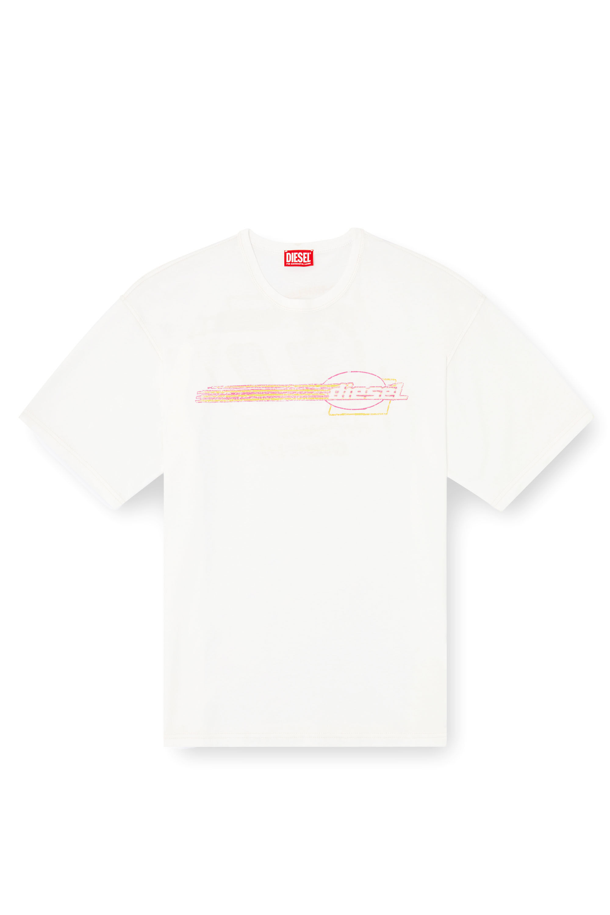 Diesel - T-BOXT-R16, T-shirt avec graphismes de logo floqué Homme in Blanc - 2