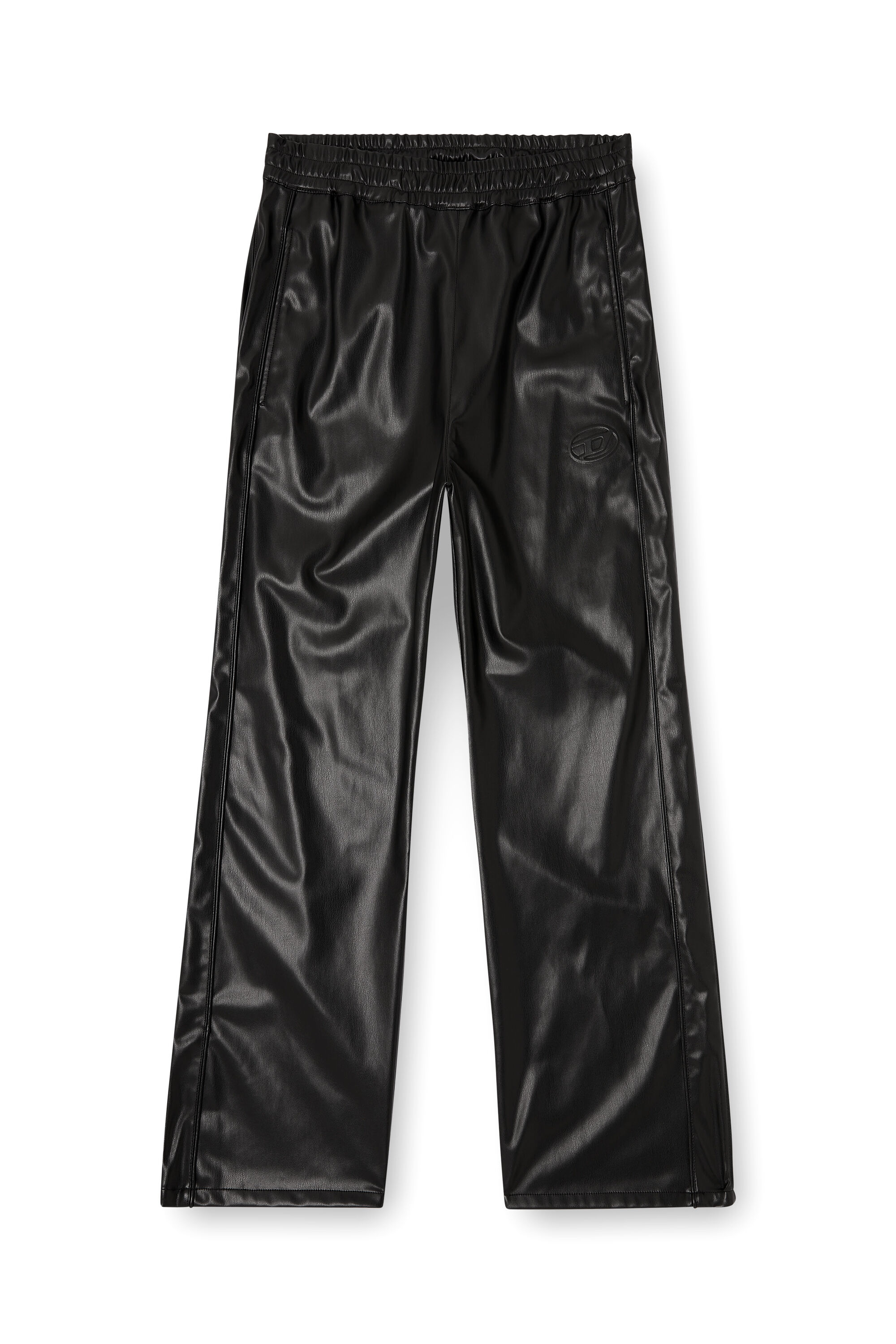 Men's Track pants in coated fabric | Black | Diesel