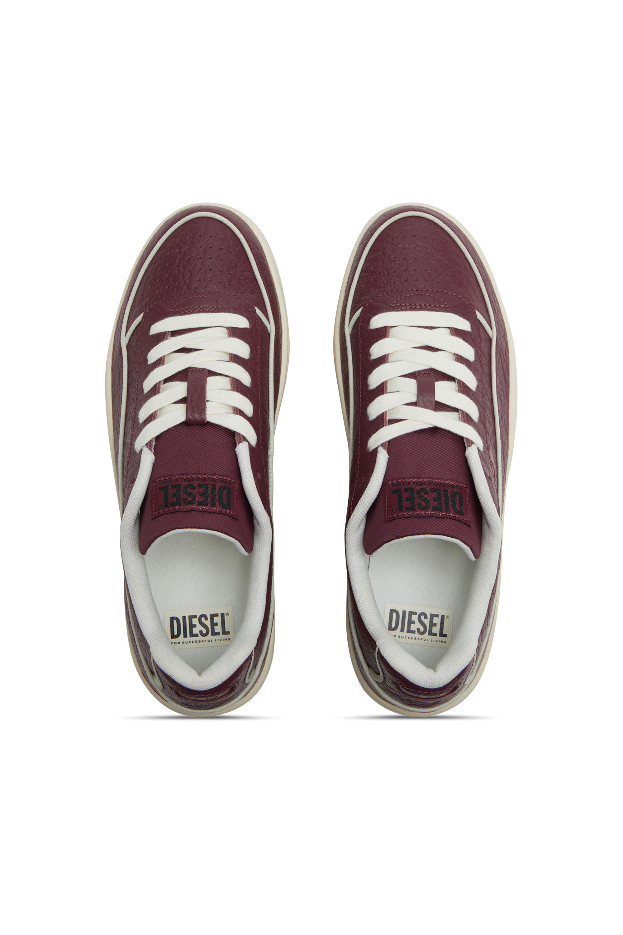 Diesel - S-TRACKER-D LOW, S-Tracker-D-Sneakers en cuir texturé Homme in Rouge - 4