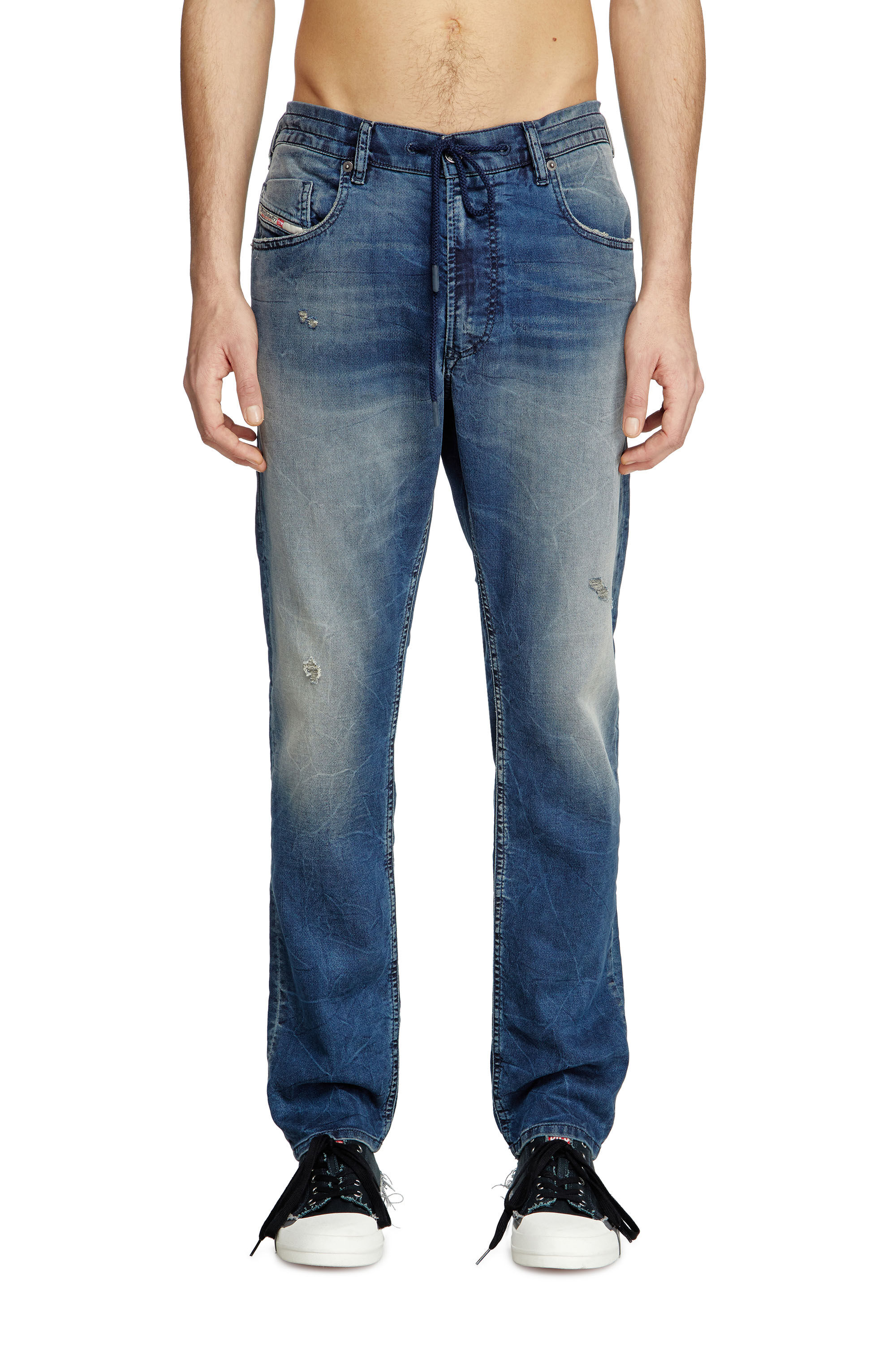 Diesel - Regular 2030 D-Krooley Joggjeans® 068PI Homme, Bleu moyen - Image 3