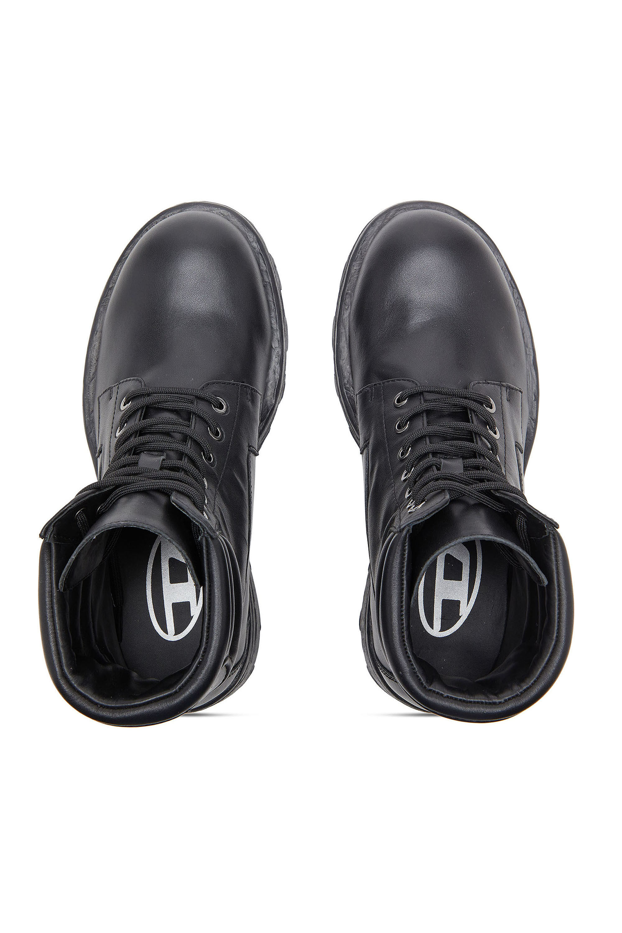 Diesel - D-HAMMER LACE UP, D-Hammer - Bottines de combat en cuir Homme in Noir - 4