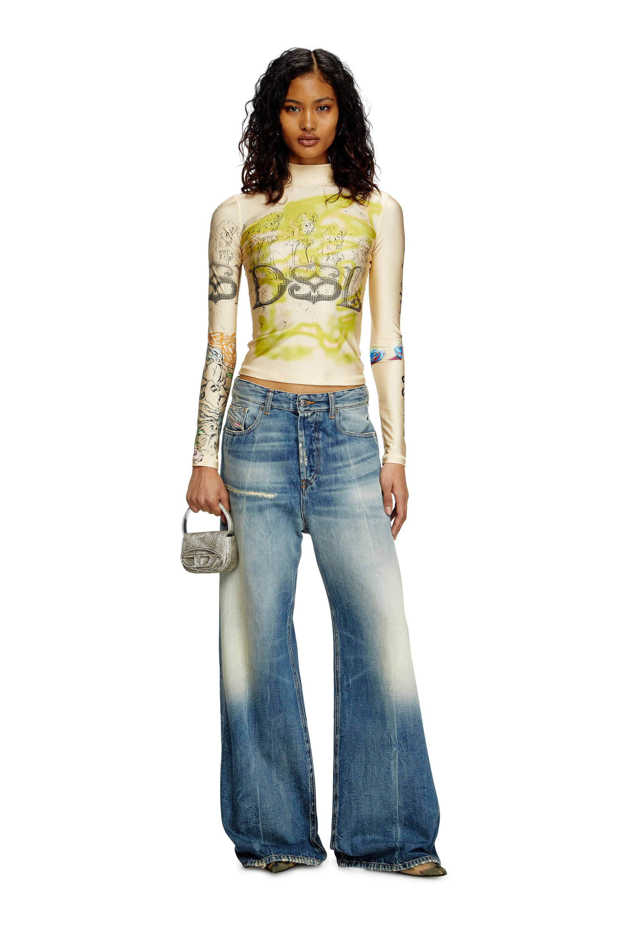 Diesel - Relaxed Jeans 1996 D-Sire 09L47 Femme, Bleu moyen - Image 1