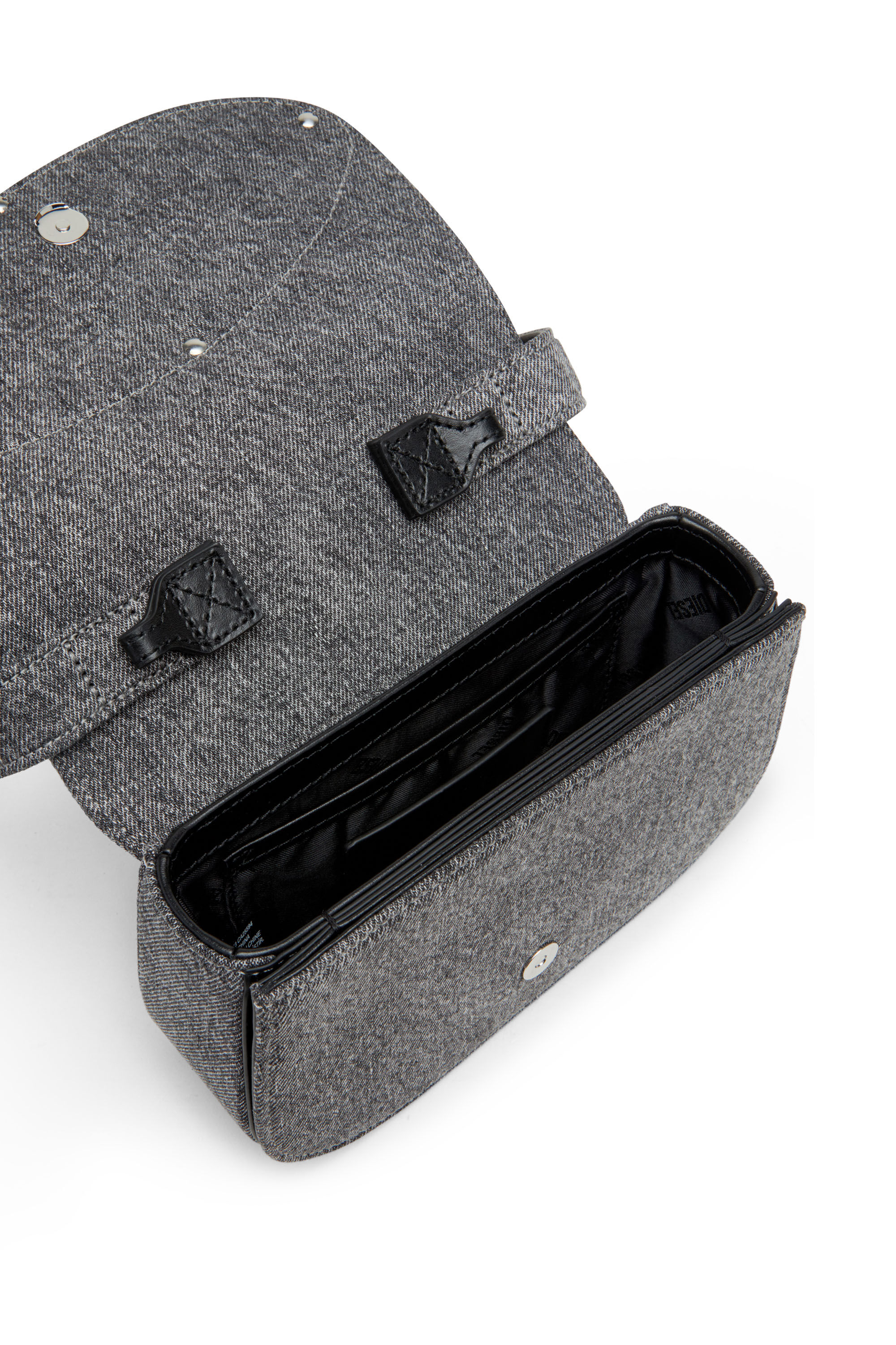 Diesel - 1DR, 1DR-Sac à bandoulière iconique en denim stonewashed Femme in Noir - 5