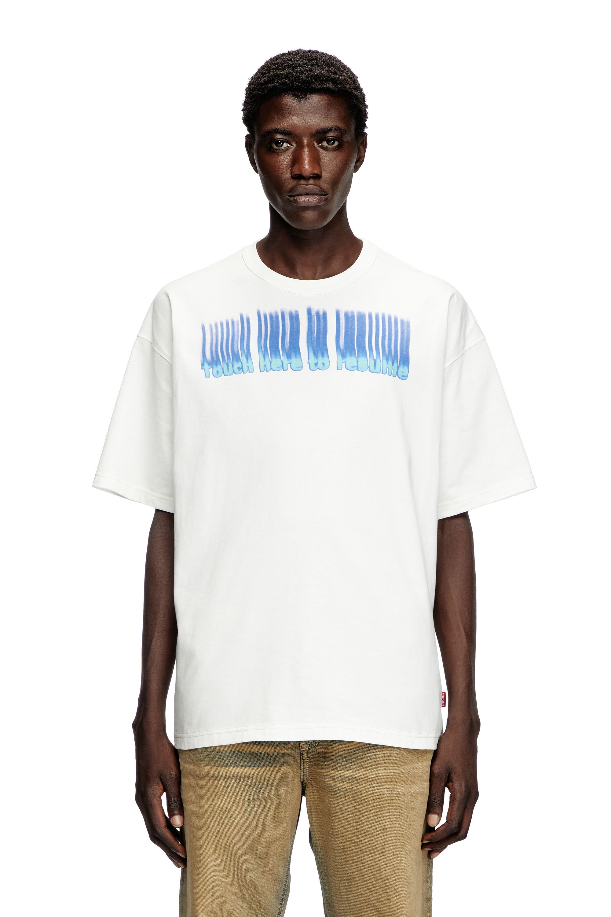 Diesel - T-BOXT-R14, Man's T-shirt with slogan print in White - 3