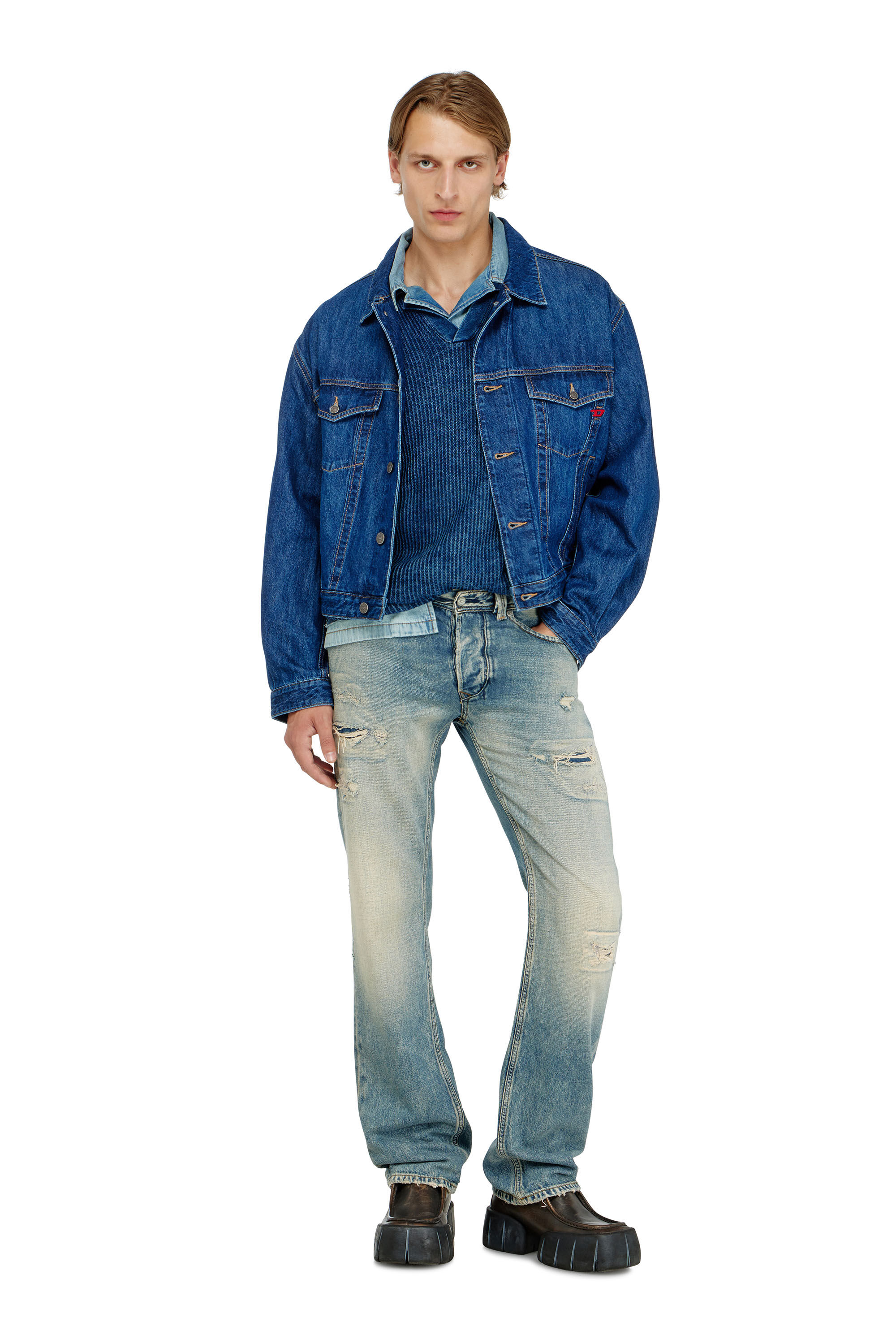 Diesel - Regular Jeans 1985 Larkee 09P62 Homme, Bleu moyen - Image 1