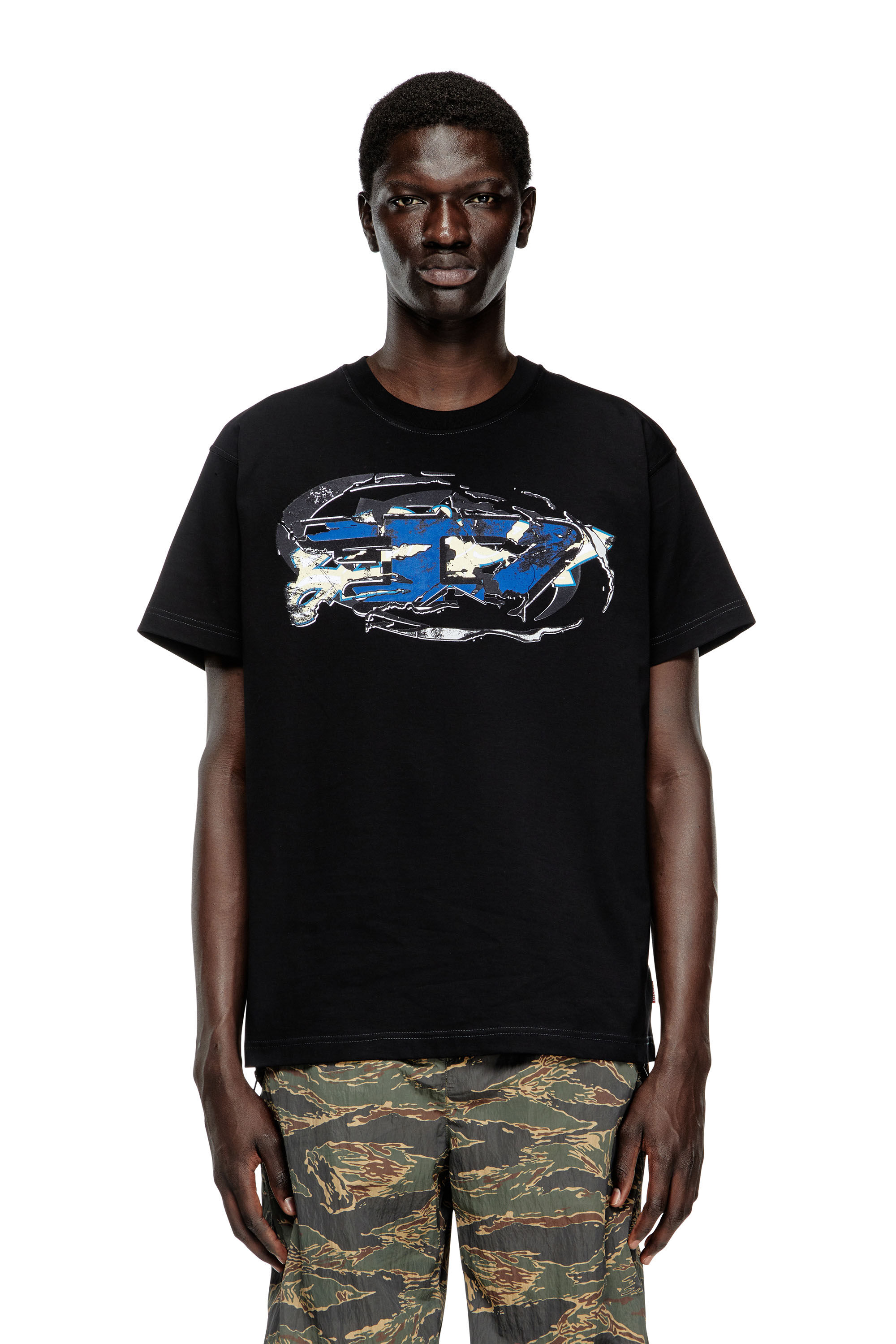 Diesel - T-NORM-T11, T-shirt avec logo Oval D Homme in ToBeDefined - 3