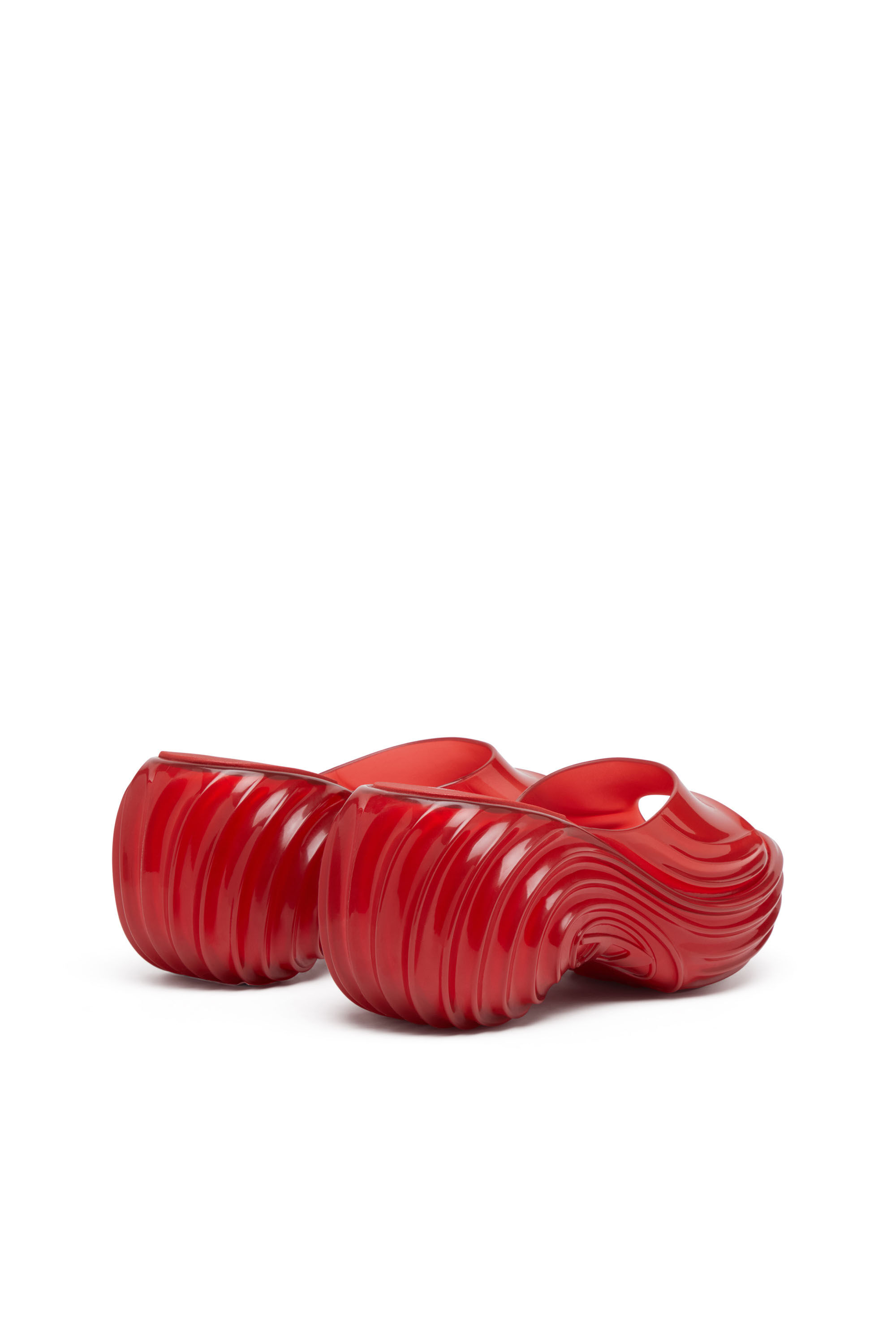 Diesel - MELISSA QUANTUM PLATFORM, Mule &agrave; plateforme en Melflex&reg; Femme in Rouge - 3