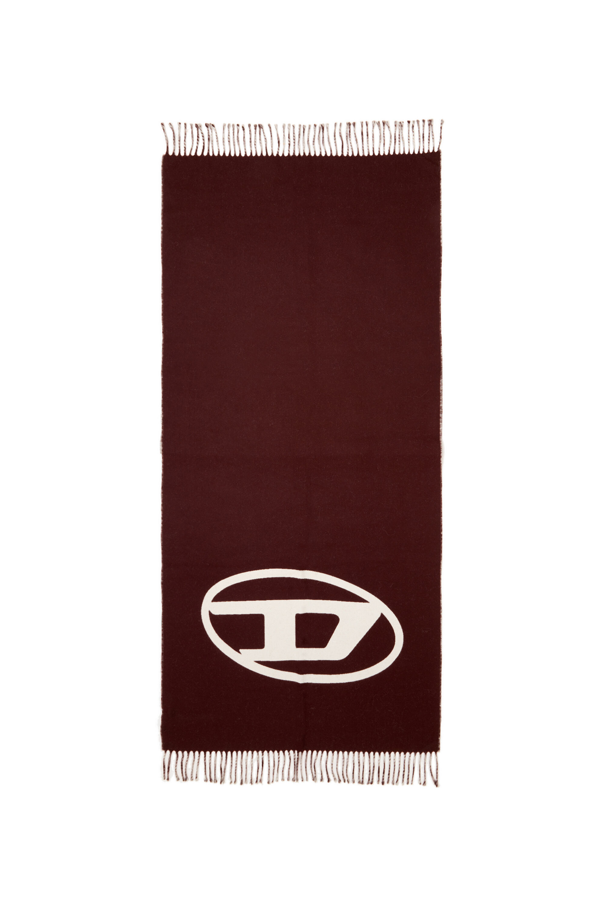 Diesel - S-TEVIE, Écharpe réversible en laine bicolore Homme in Rouge - 2