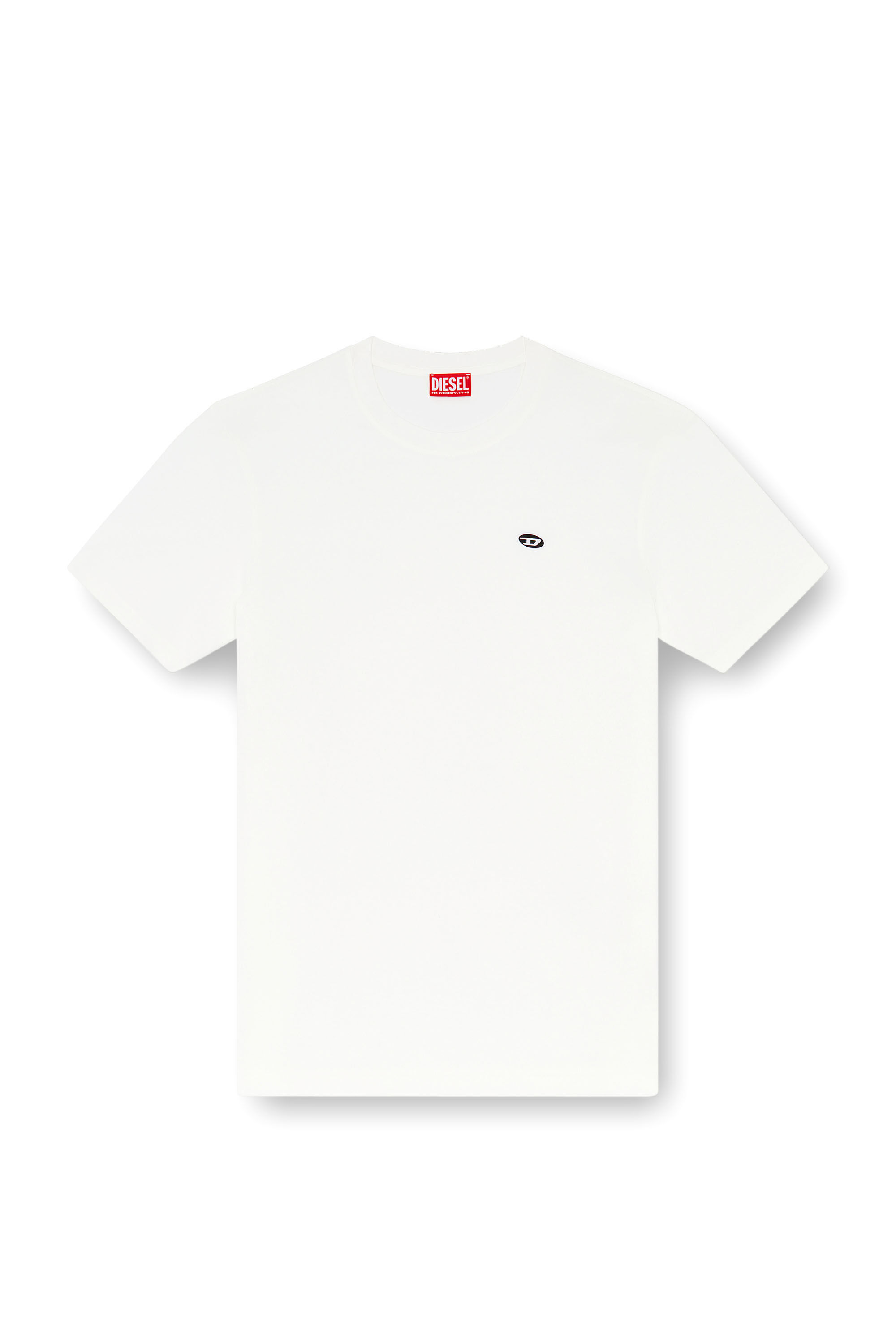 Tシャツ・カットソー DIESEL 'T-Adjust-Doval-Pj' T-shirt White Men's T-shirt with Oval D patch | White | Diesel