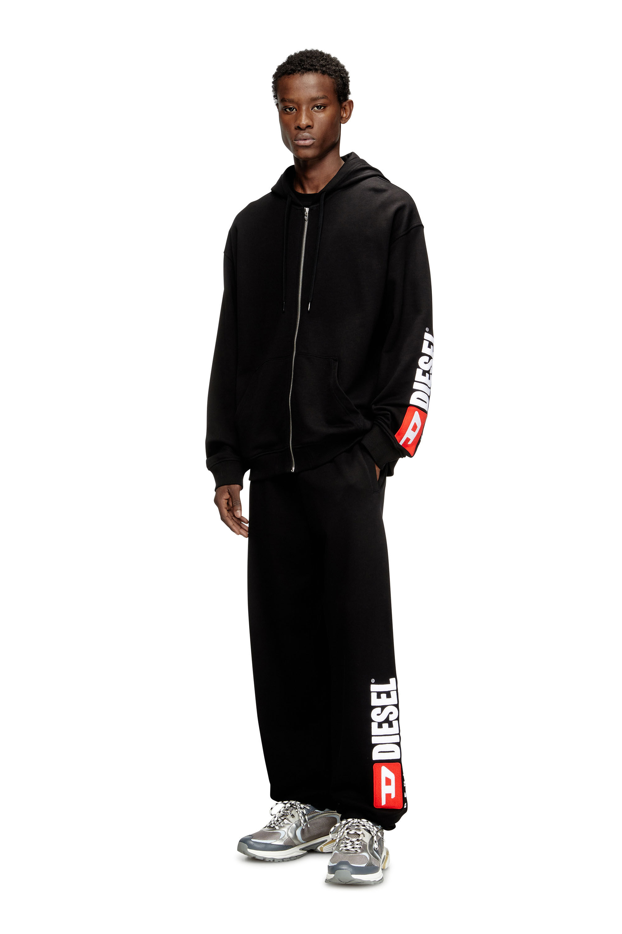 Diesel - S-BOXT-ZIP-HOOD-DIV, Sweat à capuche avec logo brodé Homme in ToBeDefined - 1