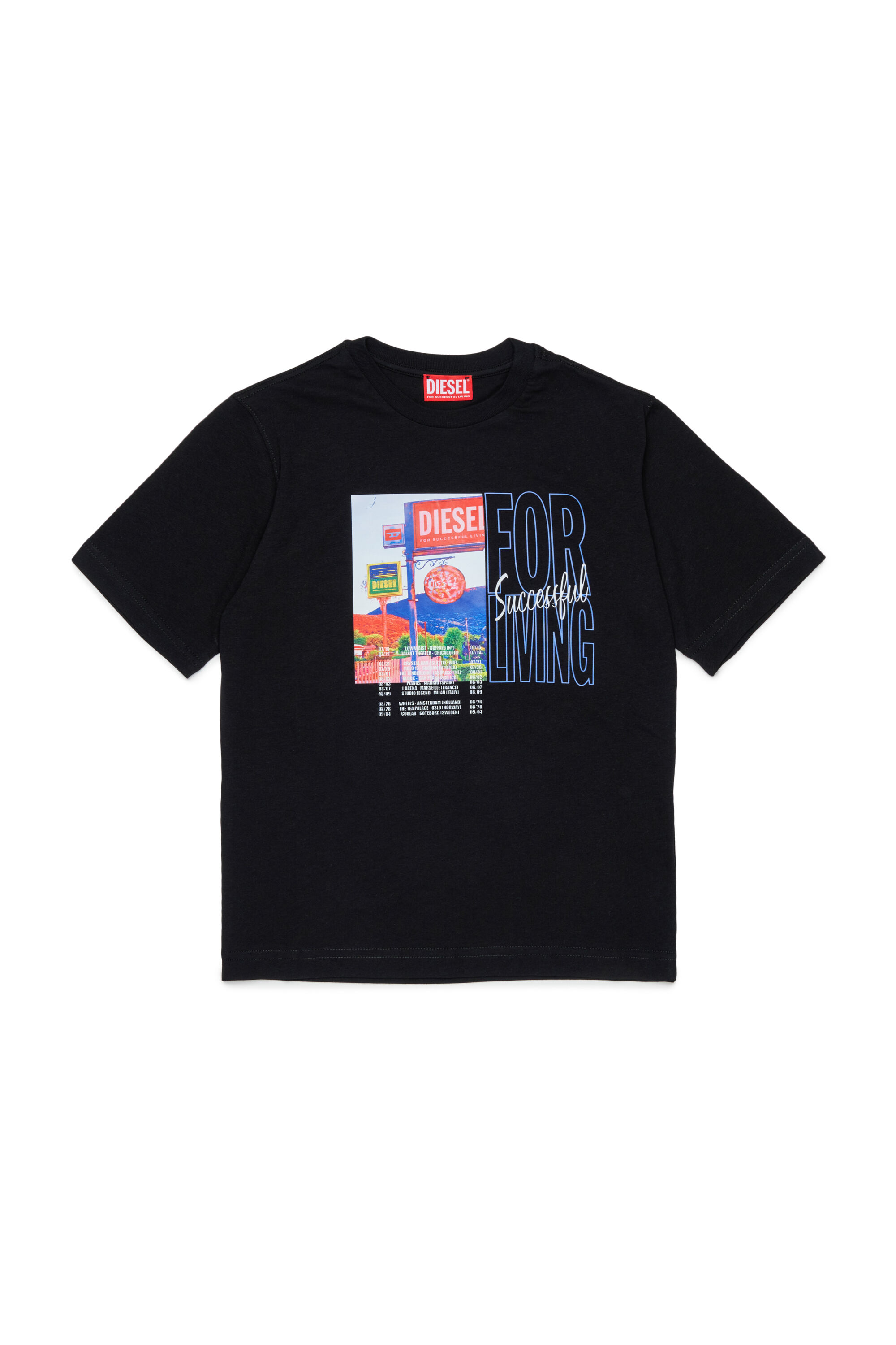 Diesel - TFOR OVER, T-shirt en coton avec photo print Homme in Noir - 1