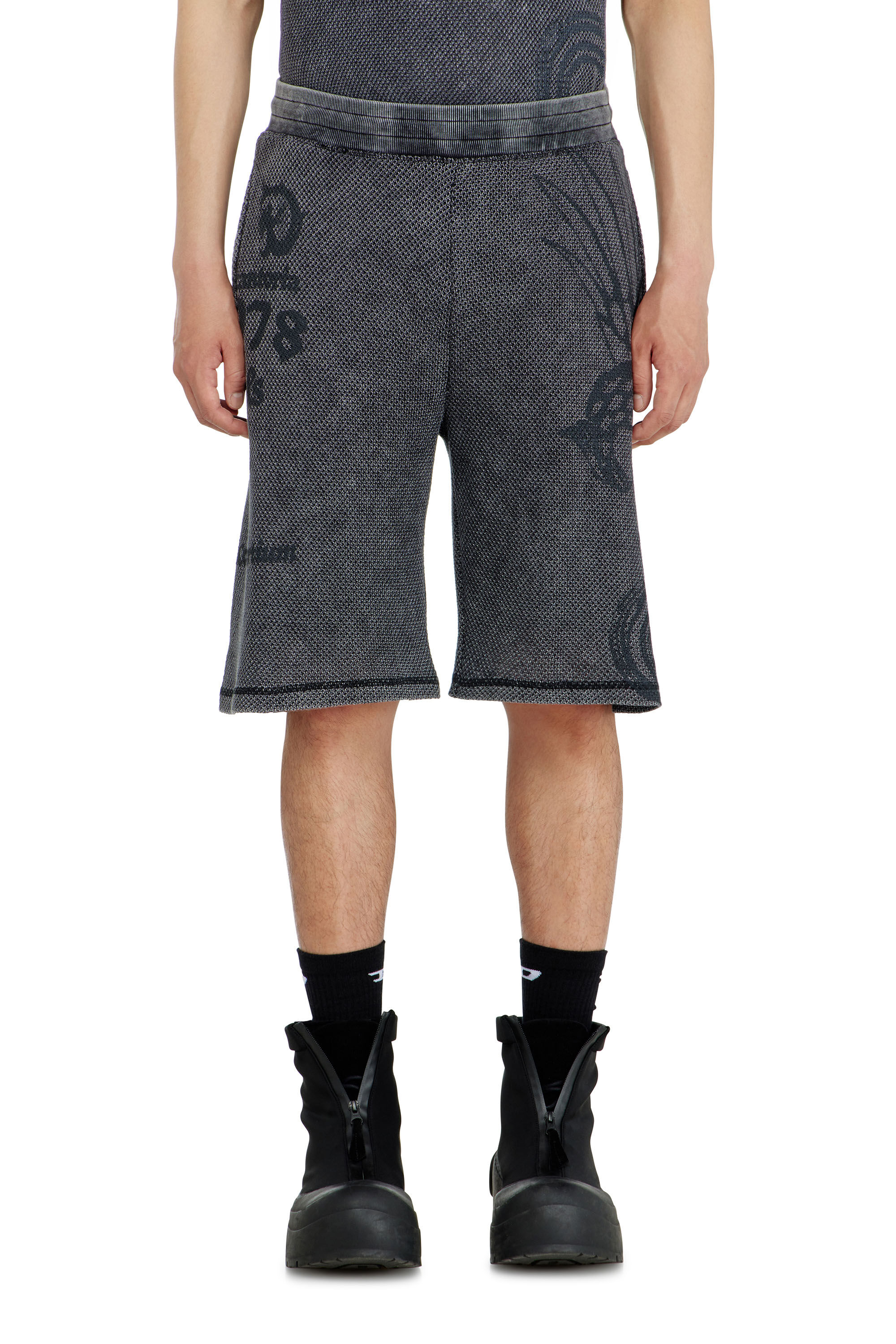 Diesel - P-ERRY, Short pants en coton mesh avec imprim&eacute;s Homme in ToBeDefined - 3