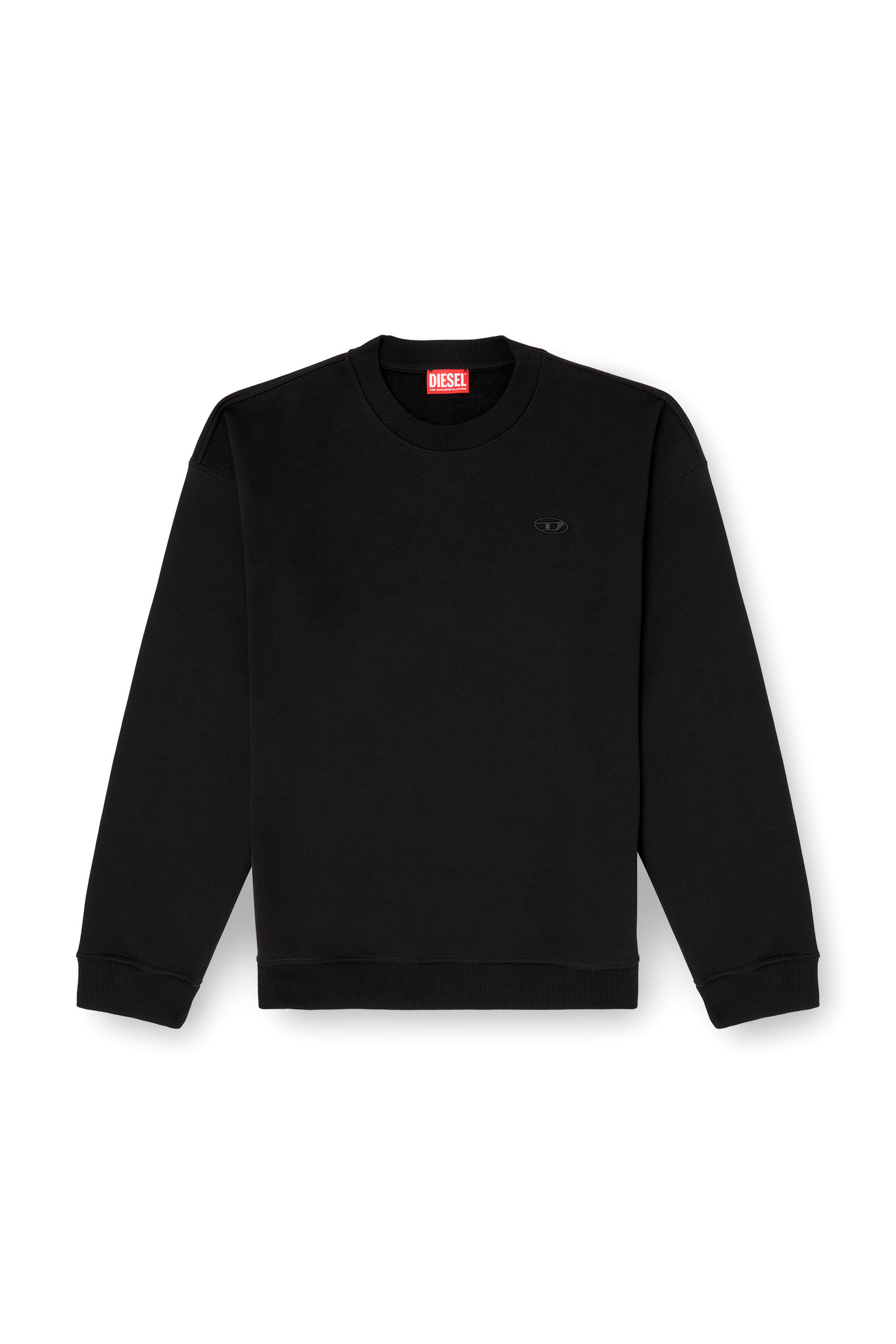 Diesel - S-BOXT-T2, Sweat-shirt avec logo Oval D Homme in Noir - 2