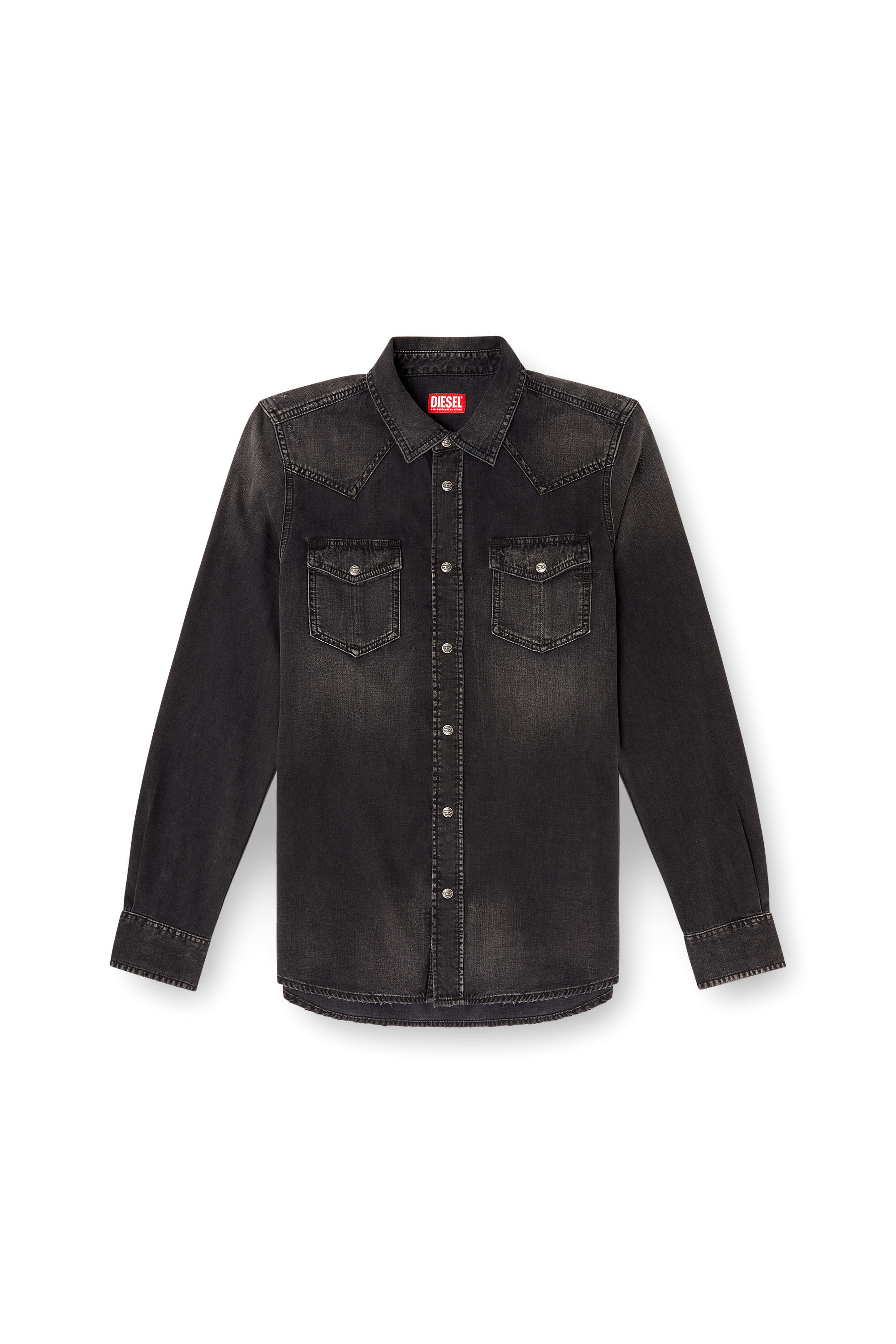 Diesel - D-VEGA, Surchemise en denim Homme in Noir - 2
