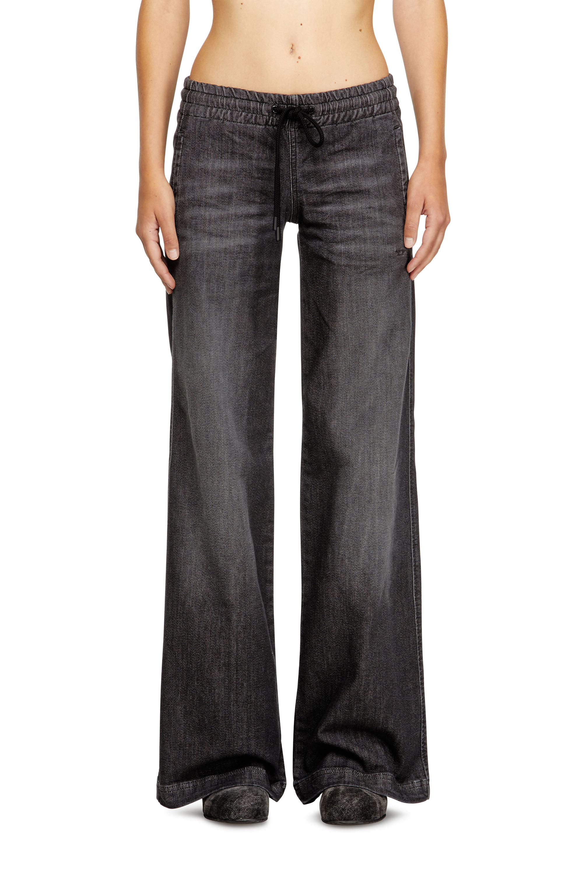 Diesel - Relaxed 2078 D-Ainty Joggjeans® 09M66 Femme, Noir/Gris foncé - Image 3
