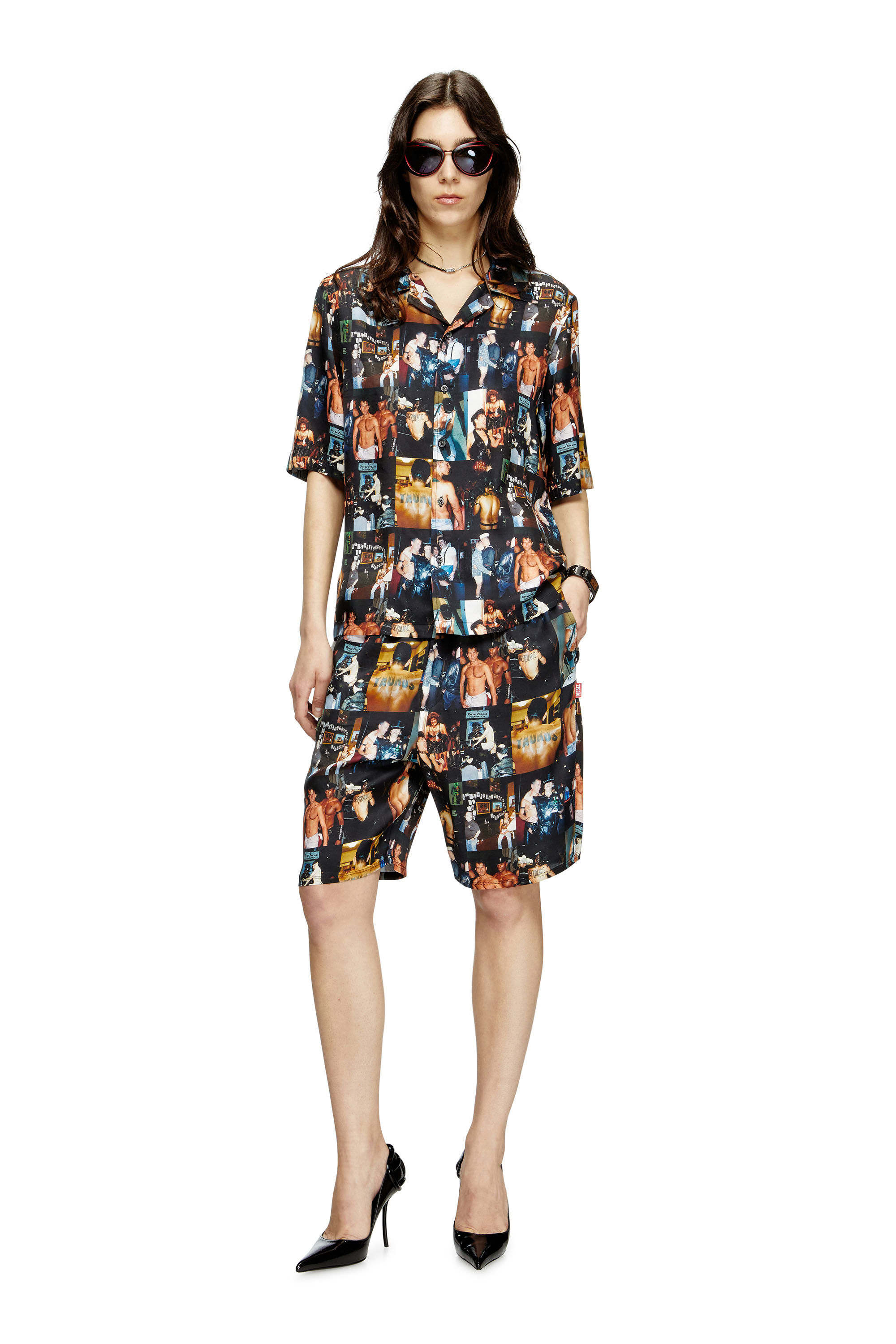 Diesel - PR-S-MEC-TOM25, Chemise bowling avec imprimés graphiques Mixte in Noir - 6