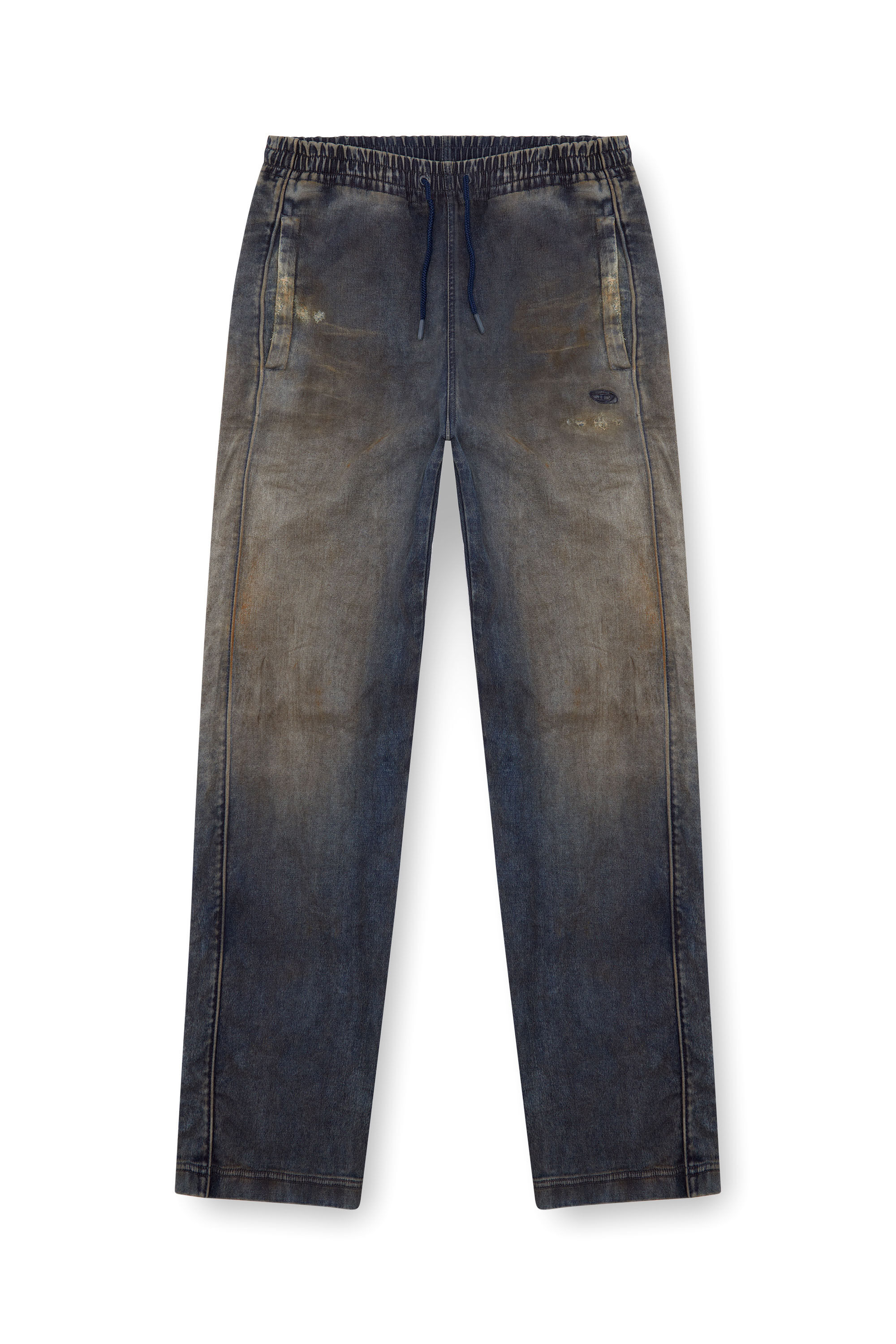 Diesel - Relaxed D-Martyans Track Denim 068LV Homme, Bleu Foncé - Image 2