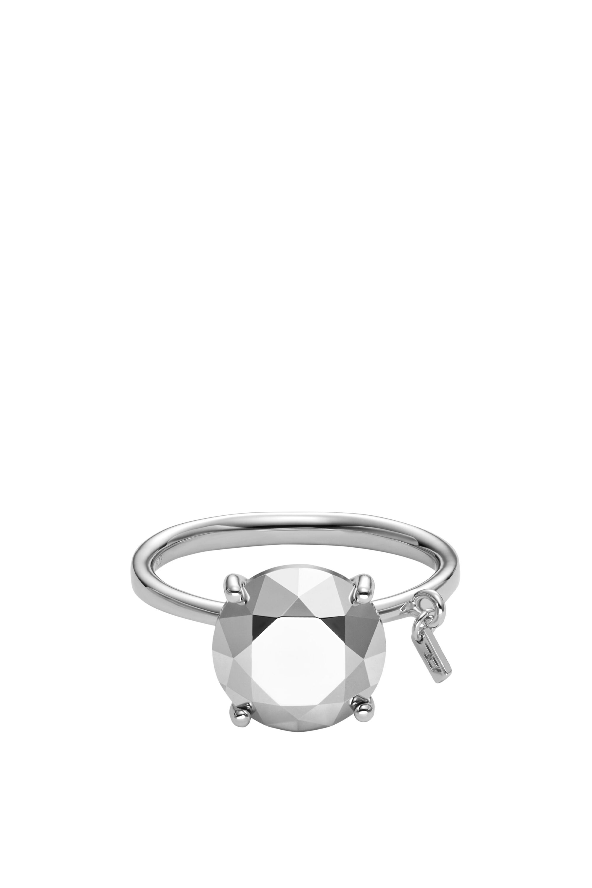 Diesel - DL1353040 STERLING SILVER JEWEL, Bague en argent sterling taille diamant Mixte in Gris argenté - 2