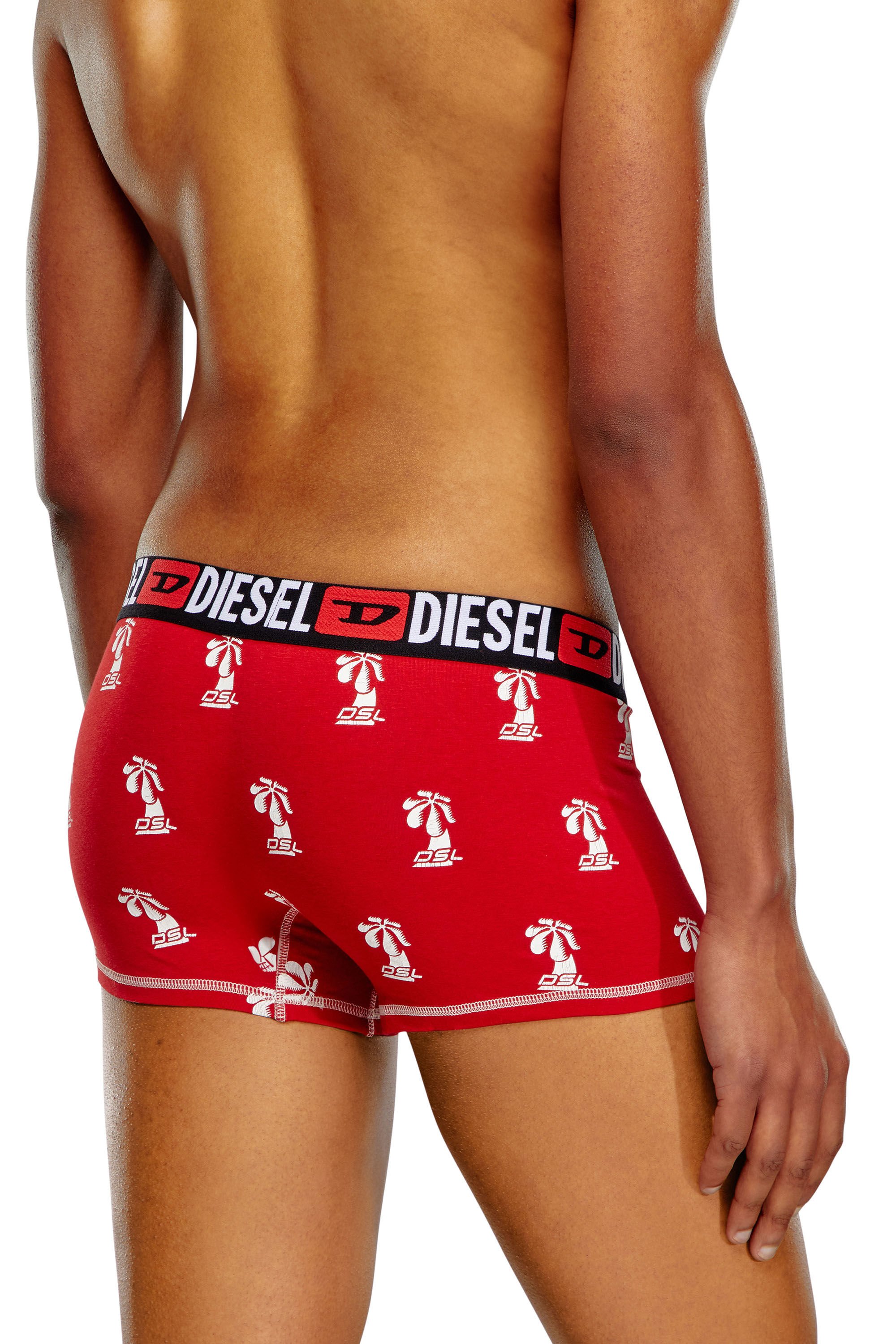 Diesel - UMBX-DAMIEN, Homme Boxer imprimé in Rouge - Image 4
