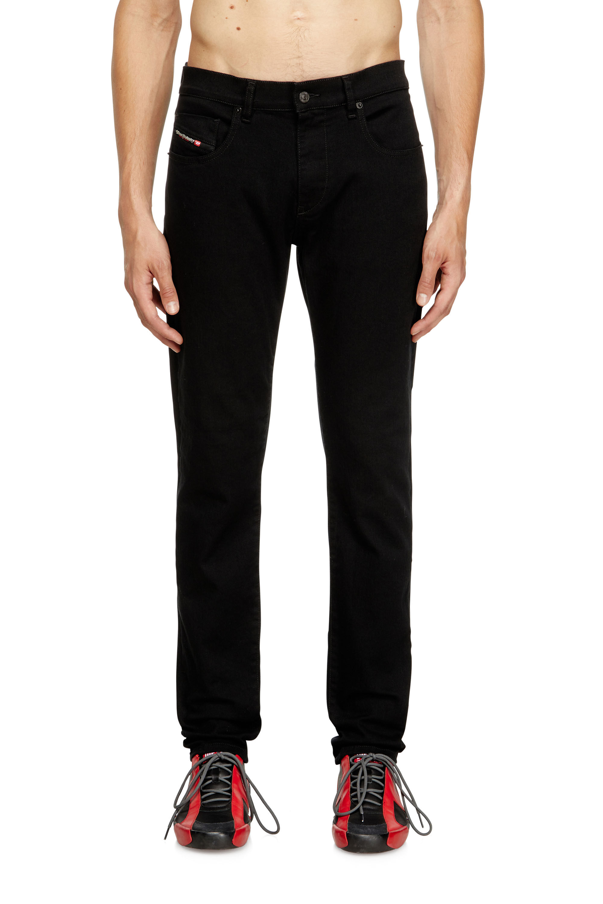 Diesel - Slim Jeans 2019 D-Strukt 069YP Homme, Noir/Gris foncé - Image 3