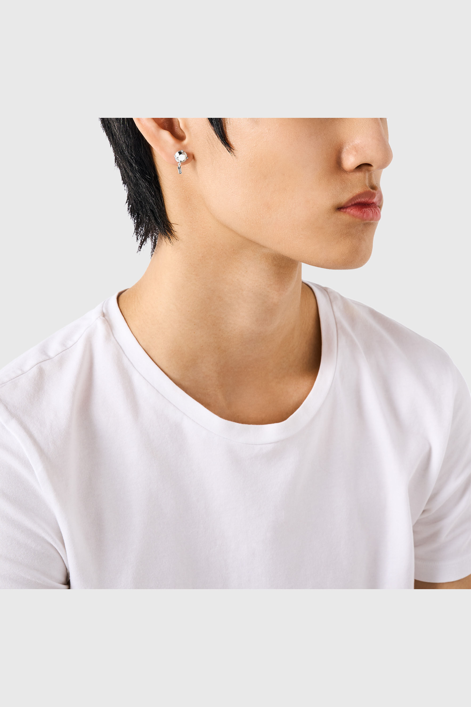 Diesel - DL1352040 STERLING SILVER JEWEL, Boucle d'oreille en argent sterling taille diamant avec fermeture &agrave; tige. Mixte in Gris argent&eacute; - 3