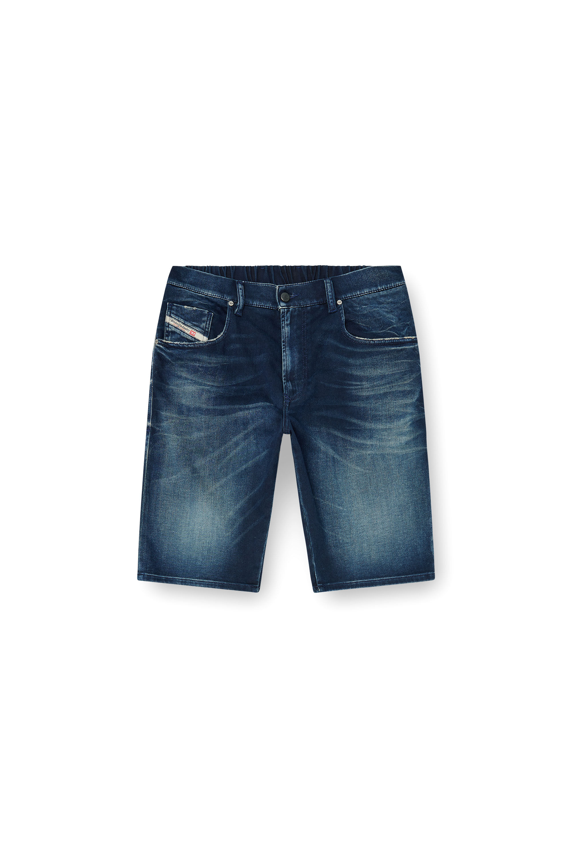 Diesel - 2033 D-KROOLEY-SHORT-BW JOGG, Chino shorts en JoggJeans d&eacute;lav&eacute; Homme in Bleu - 2