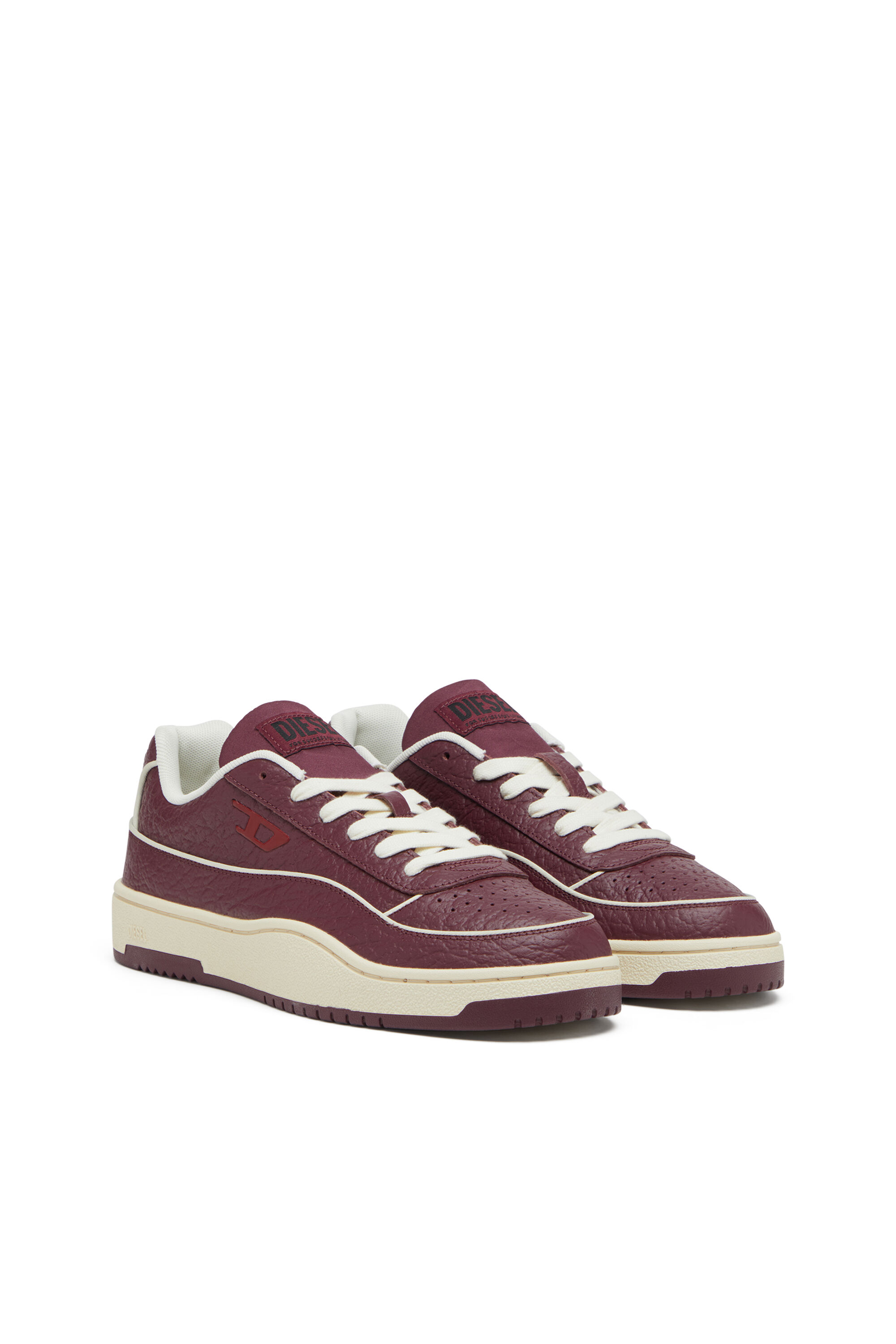 Diesel - S-TRACKER-D LOW, S-Tracker-D-Sneakers en cuir texturé Homme in Rouge - 2