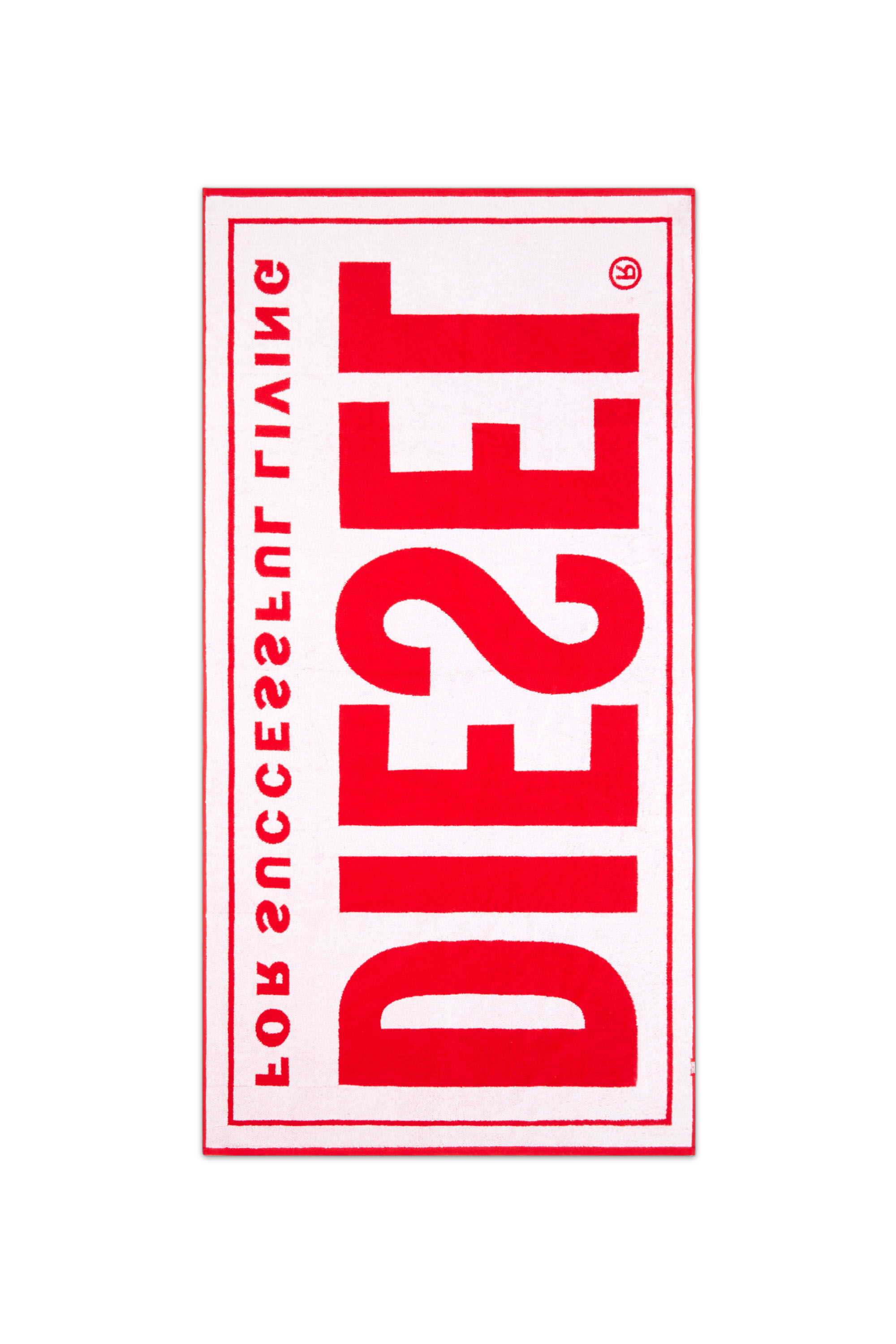Diesel - BMT-HELLERI, Homme Serviette de plage avec logo Successful in Rouge - Image 2