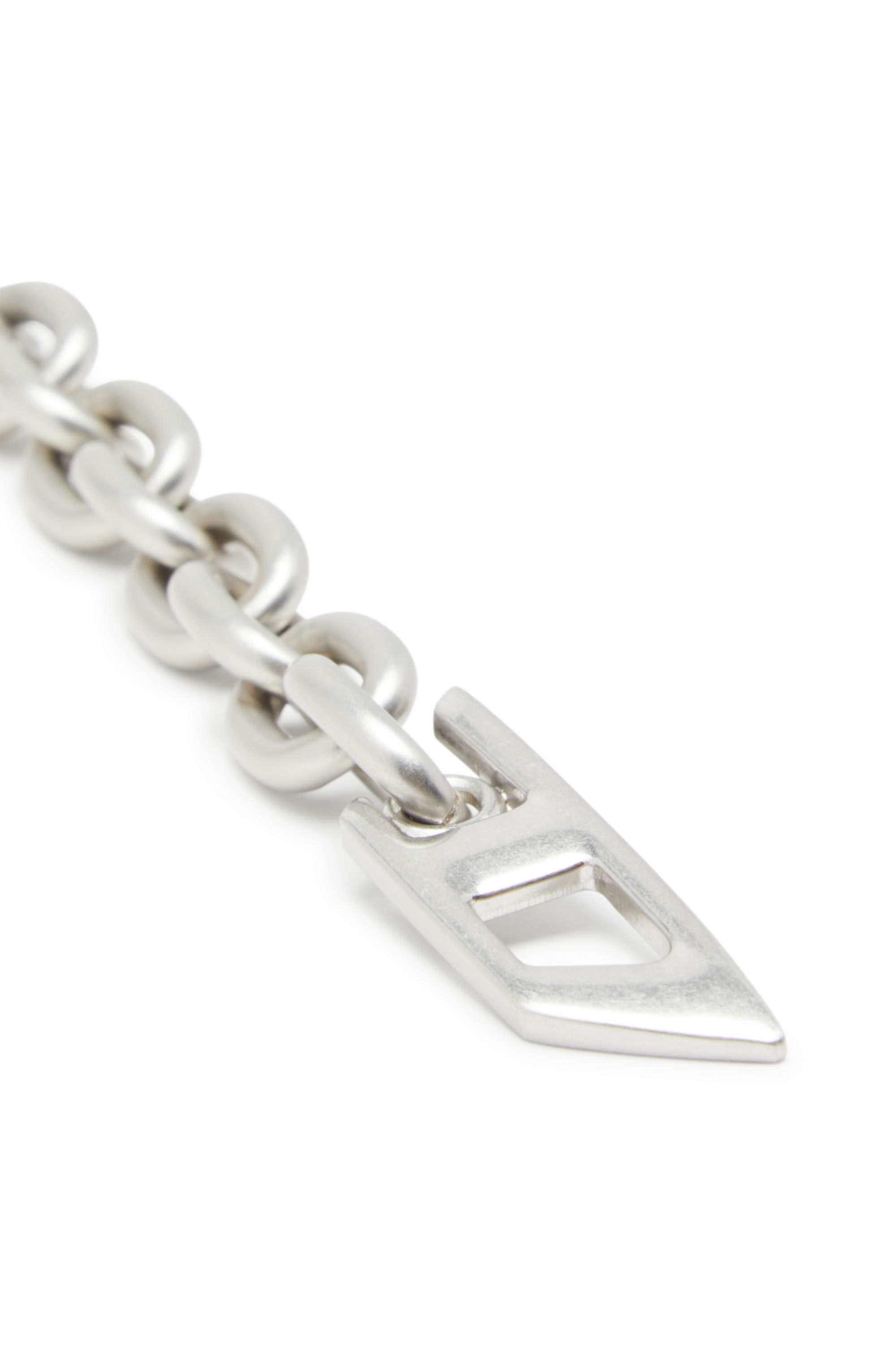 関税込 DIESEL チェーンベルト b-charm chain Women's 1cm chain belt with logo charms | Silver | Diesel