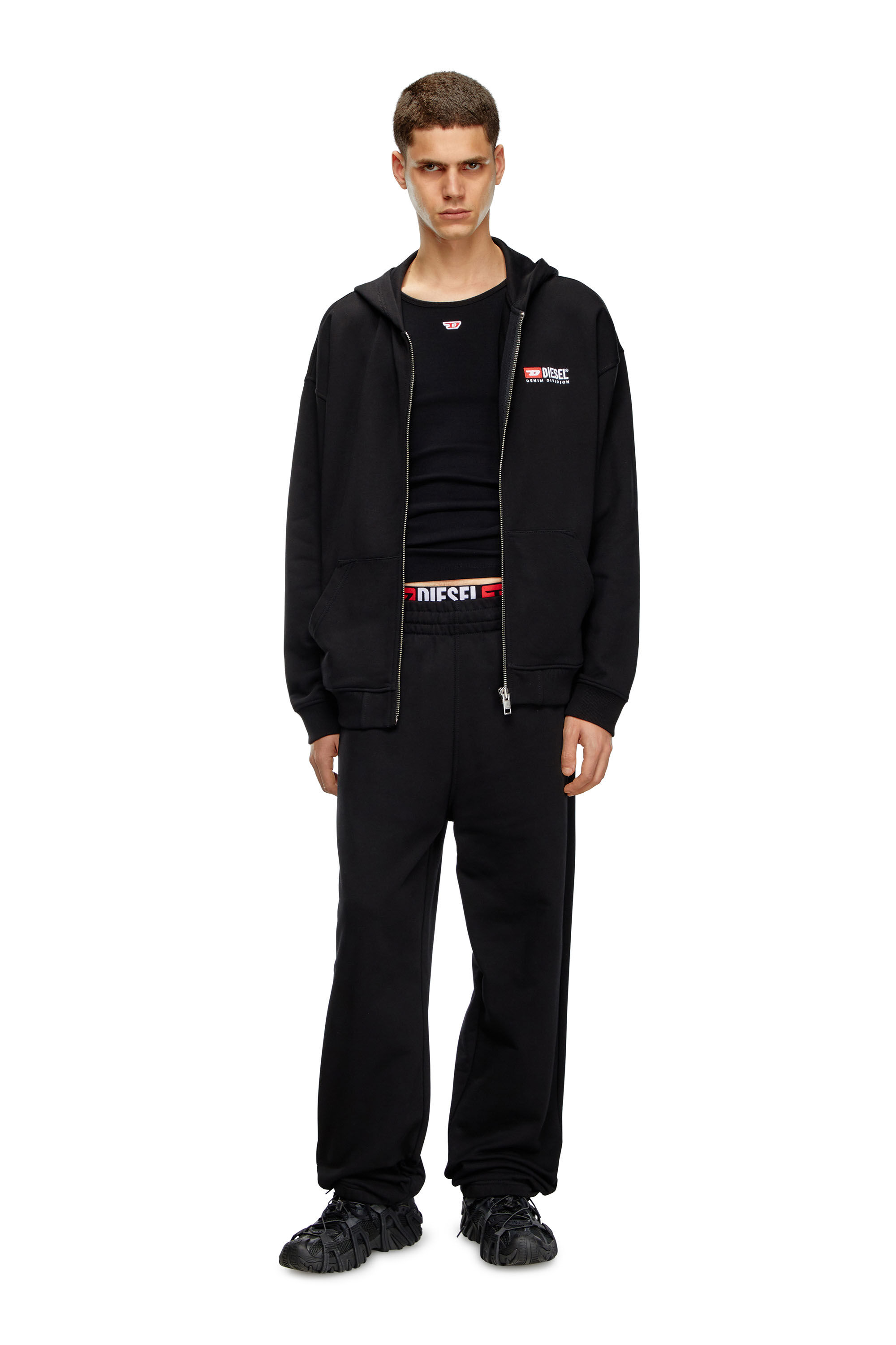 Diesel - S-BOXT-HOOD-ZIP-DIV, Noir - Image 1