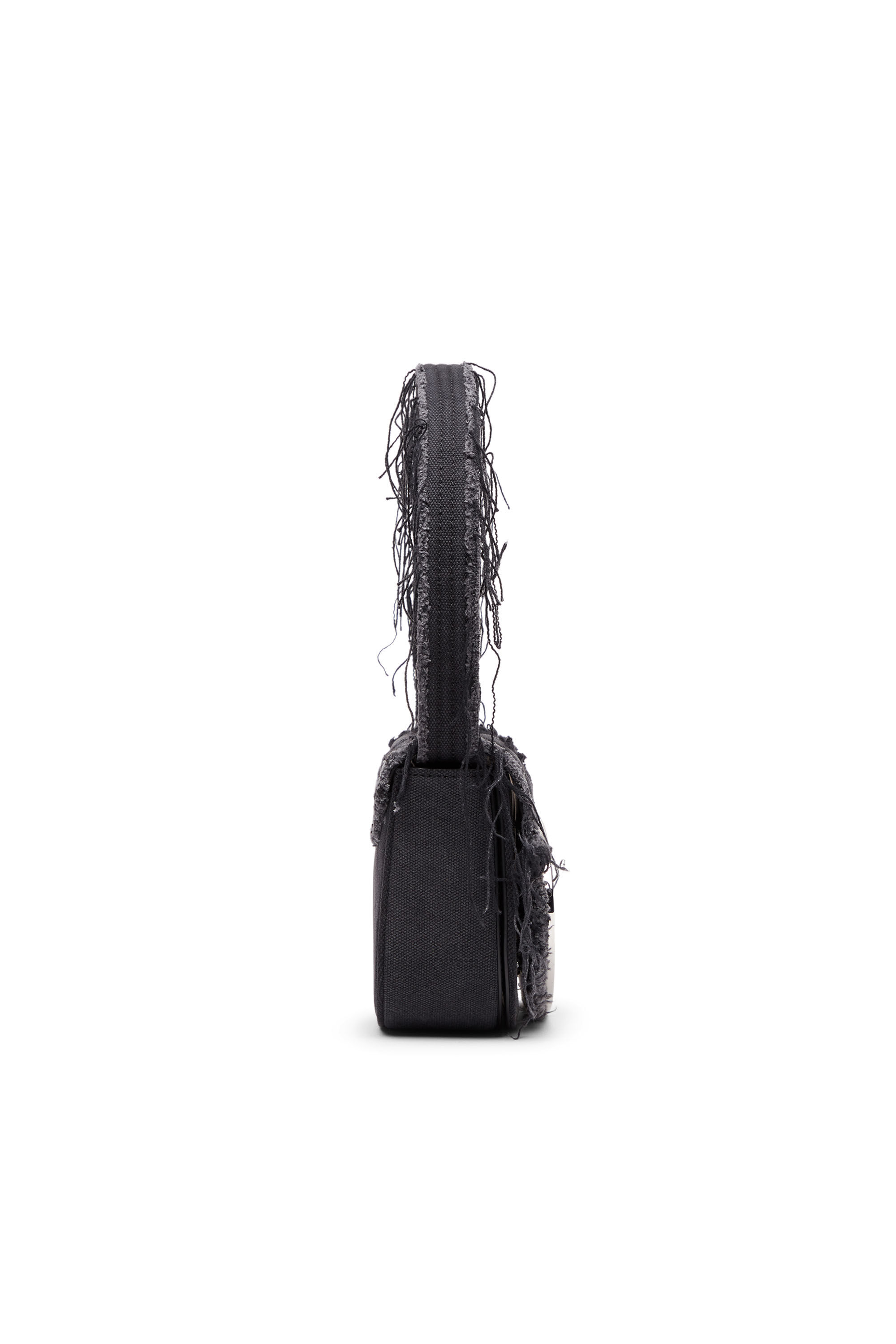 Diesel - 1DR, 1DR-Sac à bandoulière emblématique en toile et cuir Femme in Noir - 4