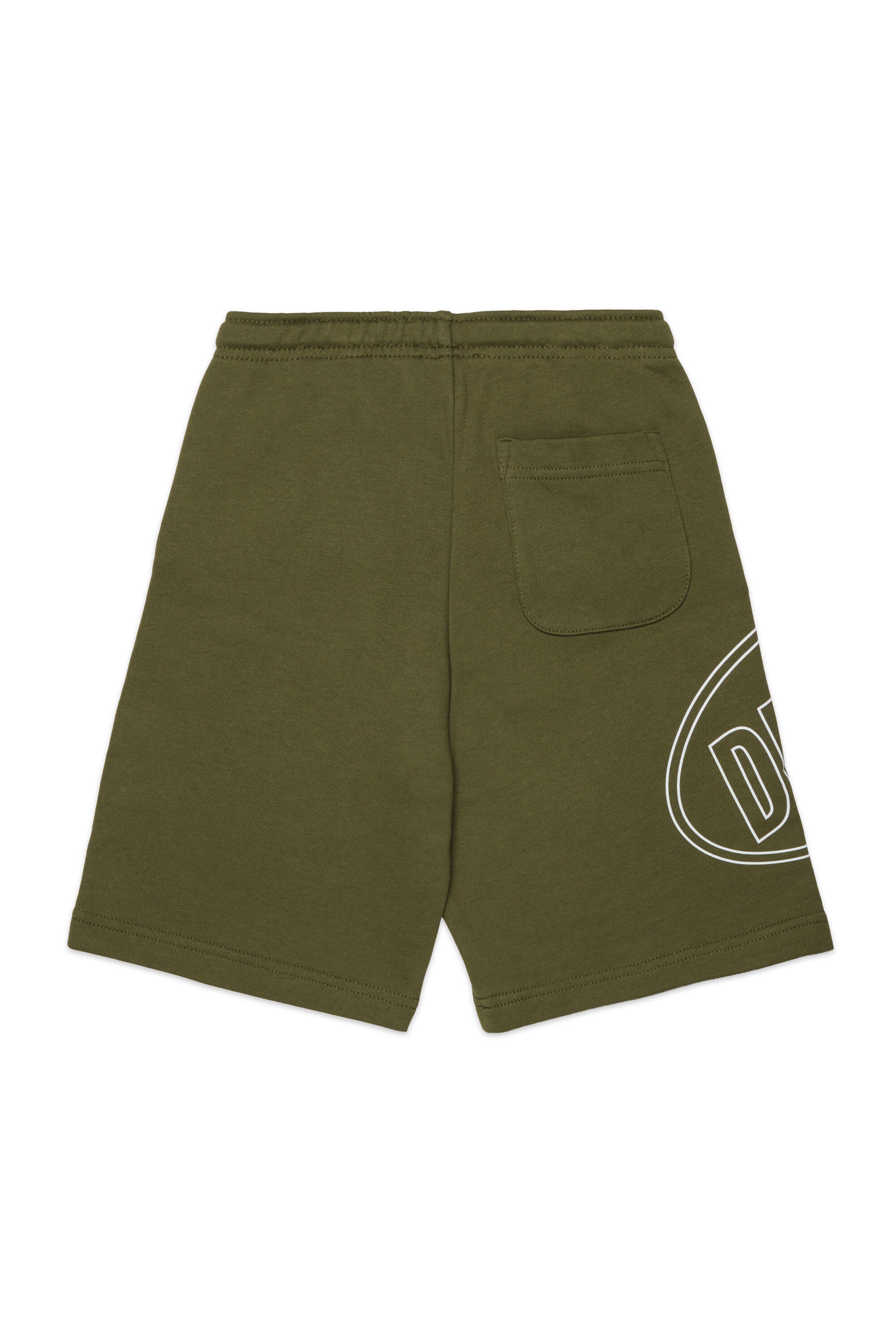 Diesel - PCIRCLE SHORT, Bermudas en coton avec imprim&eacute; maxi Homme in Vert - 2